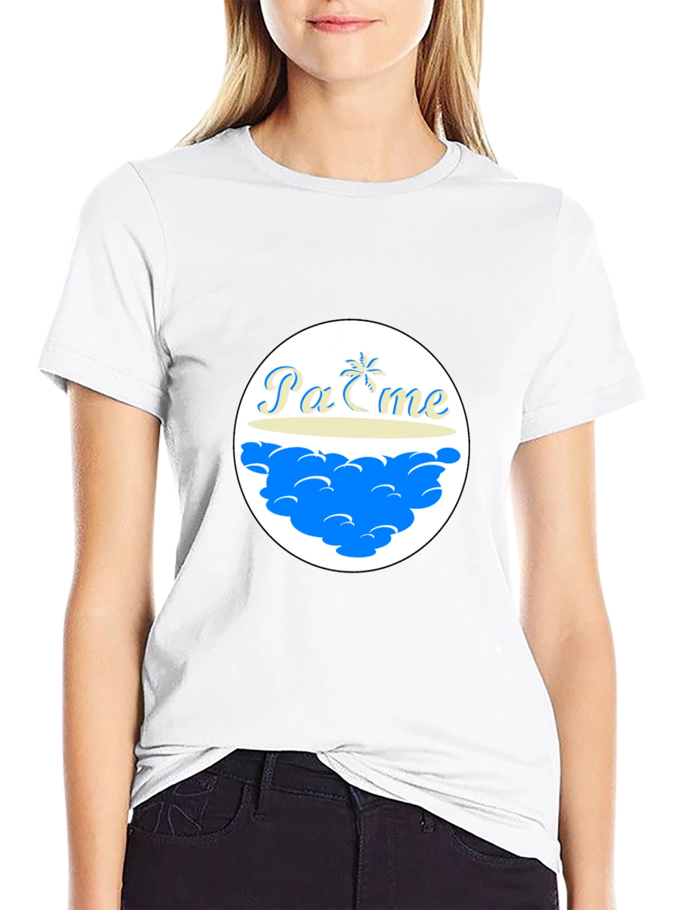 Island Graphic Tee - Black Cotton Shirt