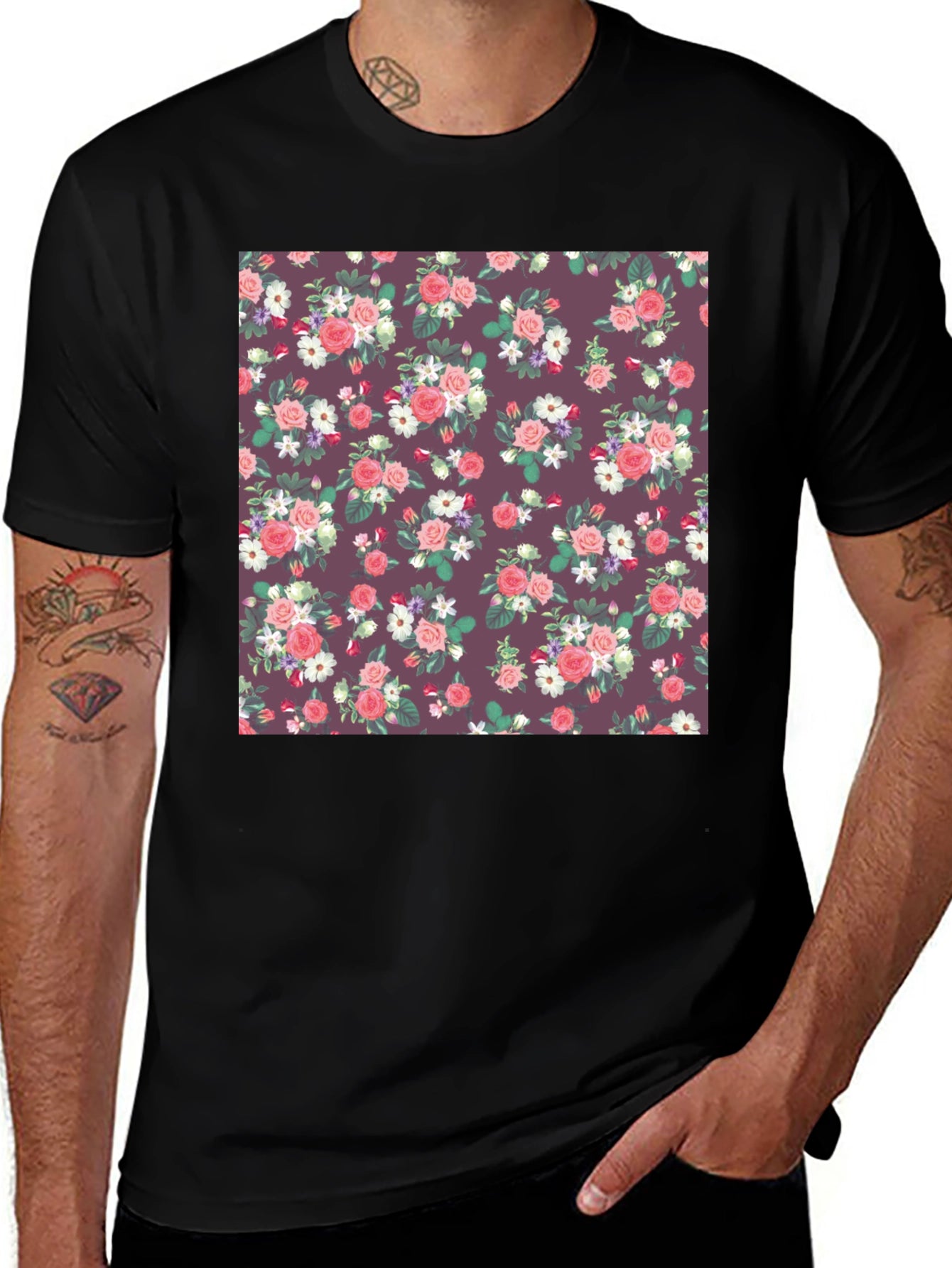 Floral Print T-Shirt - Stylish and Comfortable