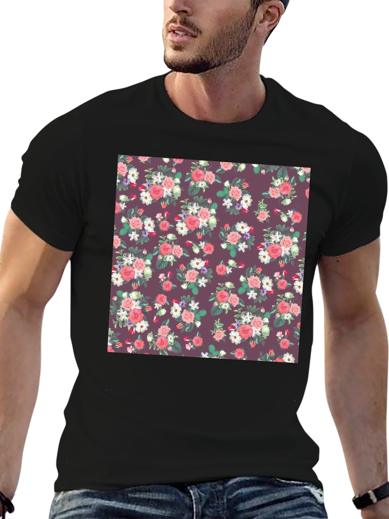 Floral Print T-Shirt - Stylish and Comfortable