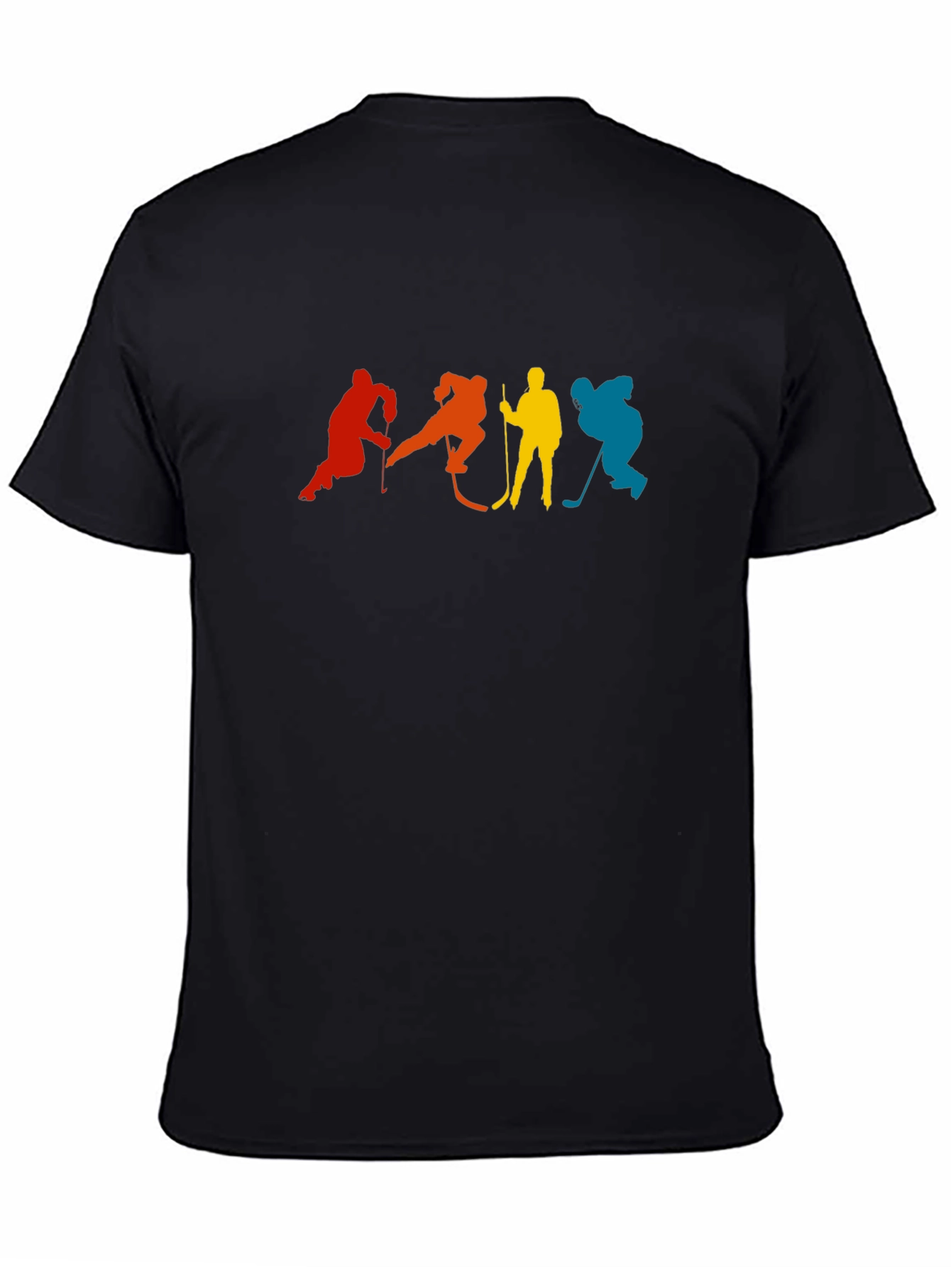 Retro Hockey Player Silhouette Graphic T-Shirt