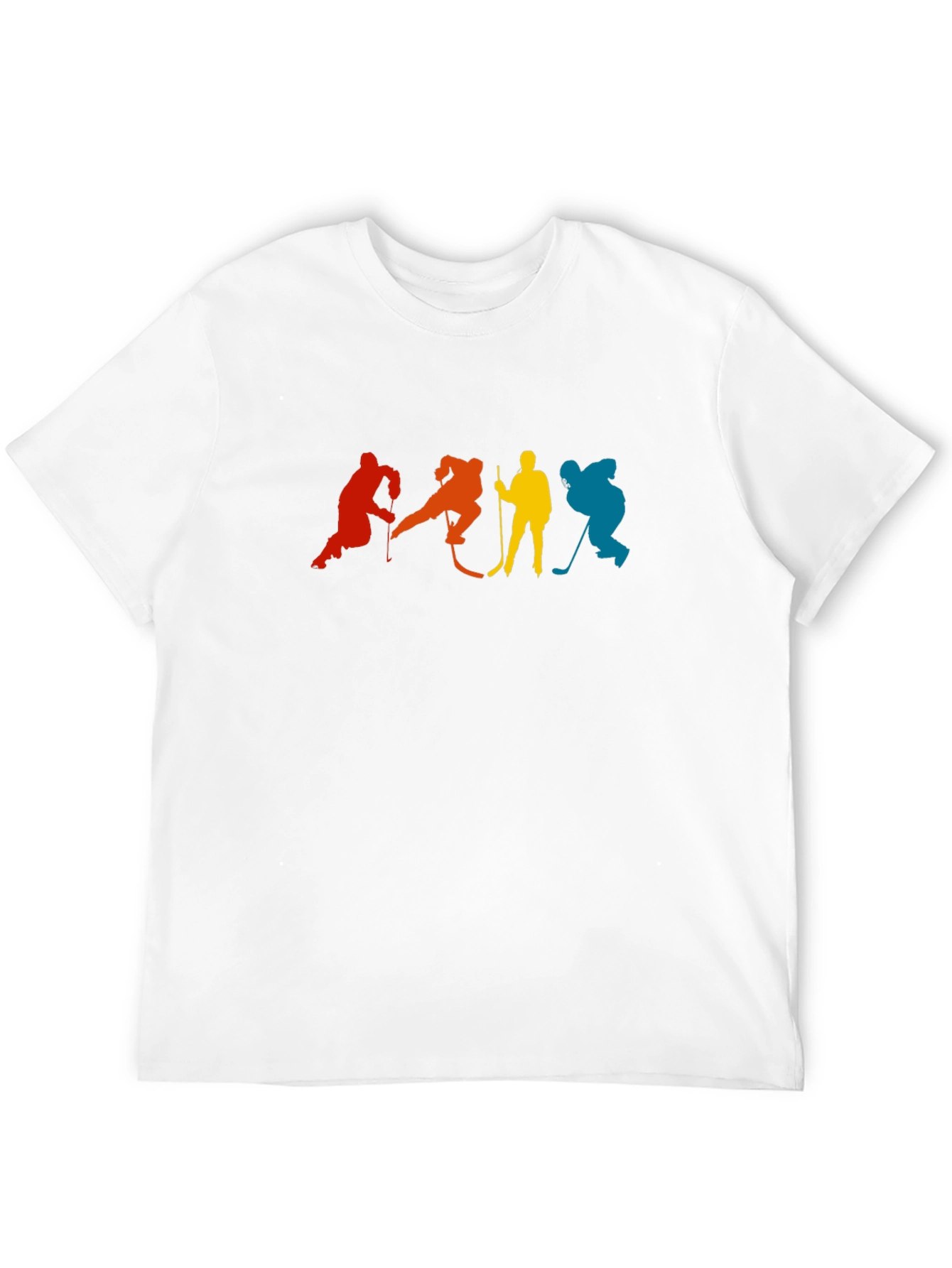 Retro Hockey Player Silhouette Graphic T-Shirt