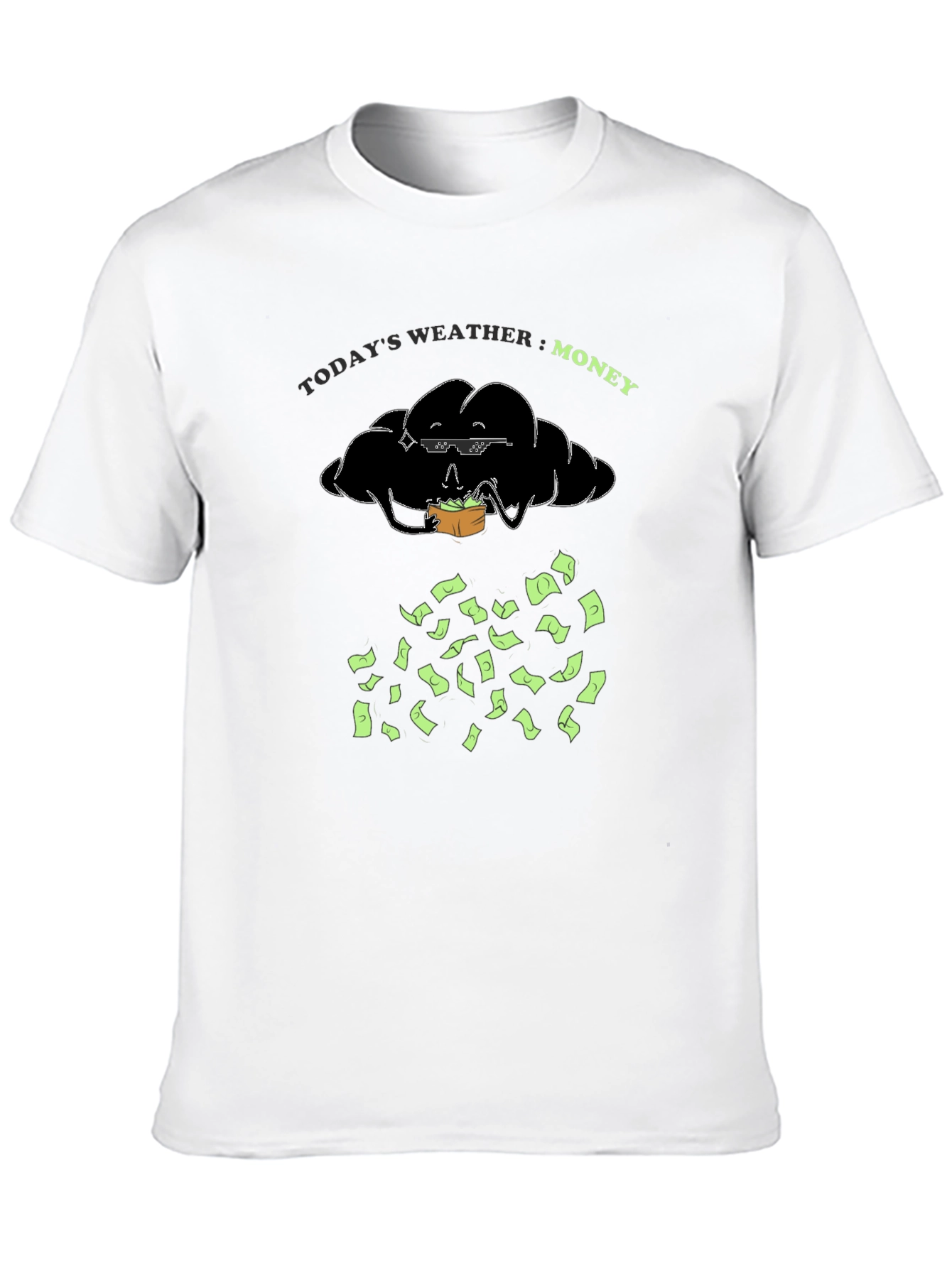 Money Weather Black Graphic Tee