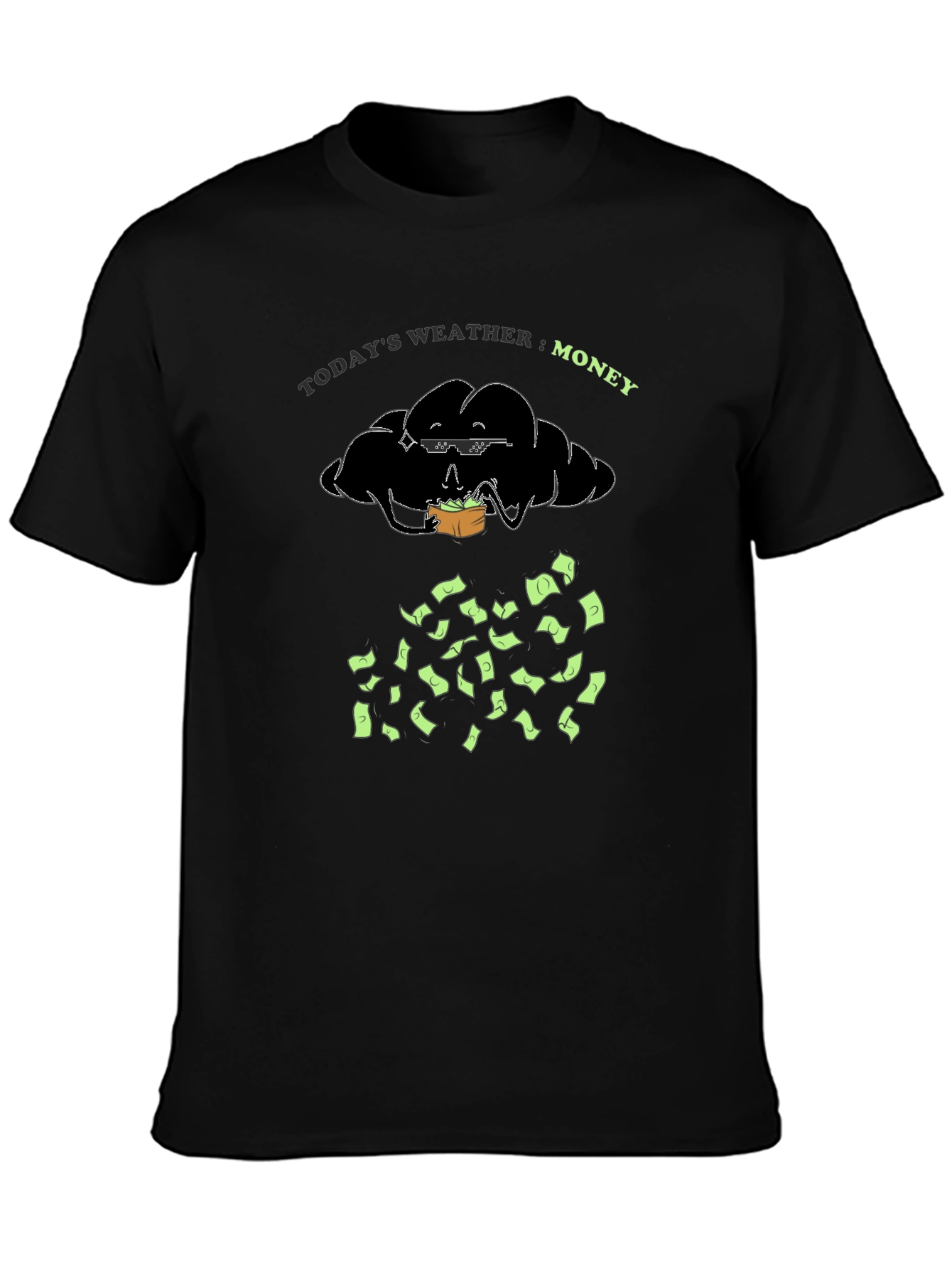 Money Weather Black Graphic Tee