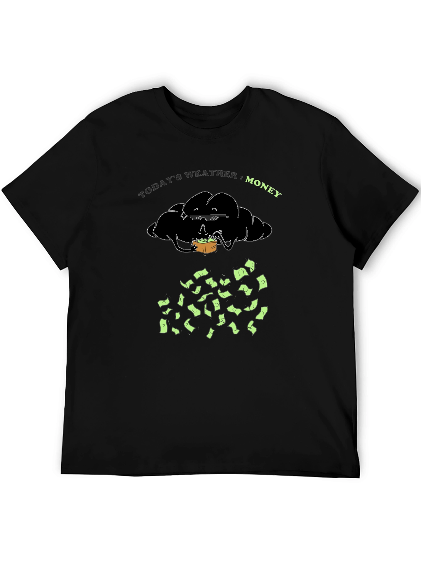 Money Weather Black Graphic Tee