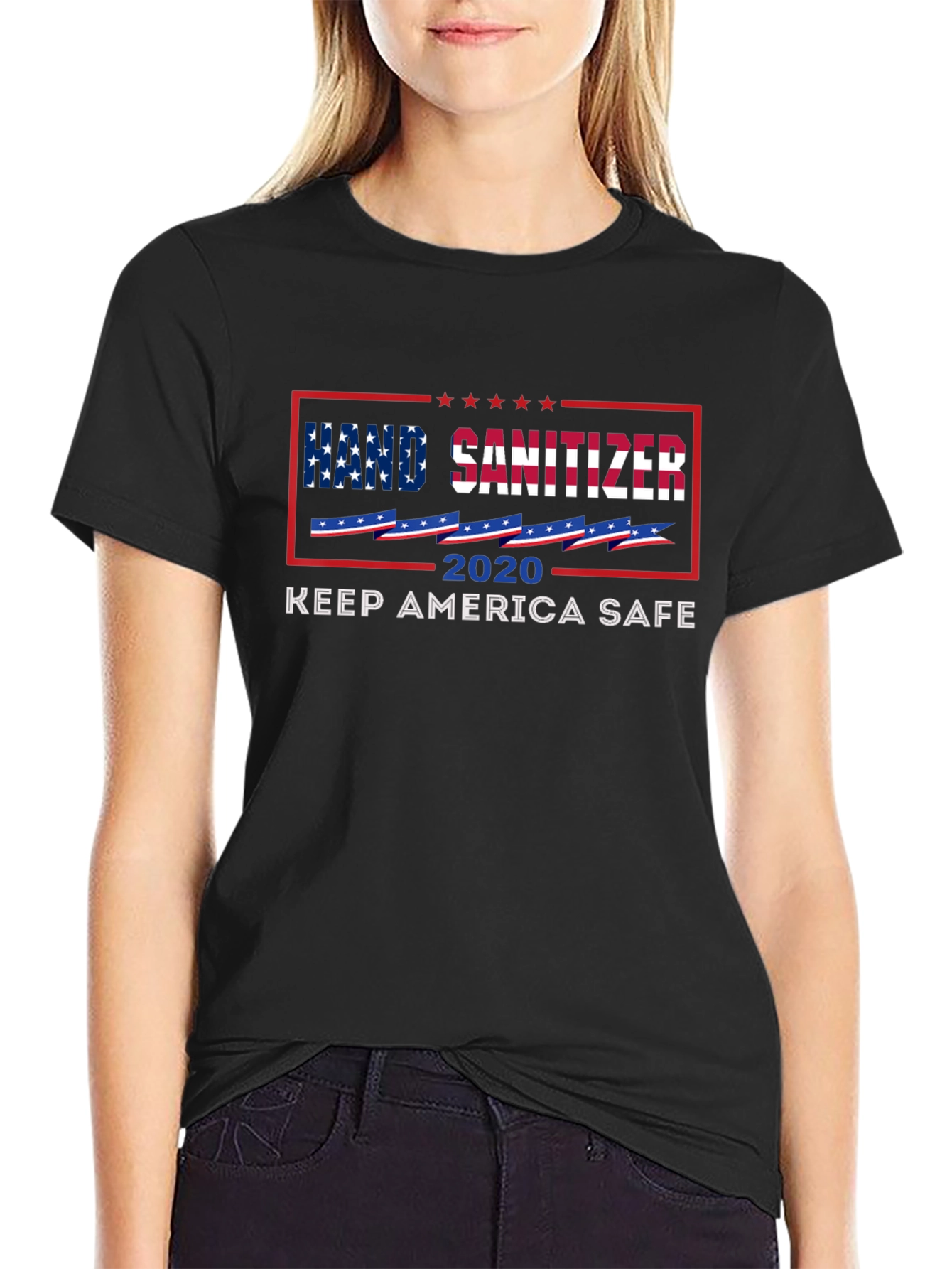 Hand Sanitizer 2020 Keep America Safe Graphic Tee