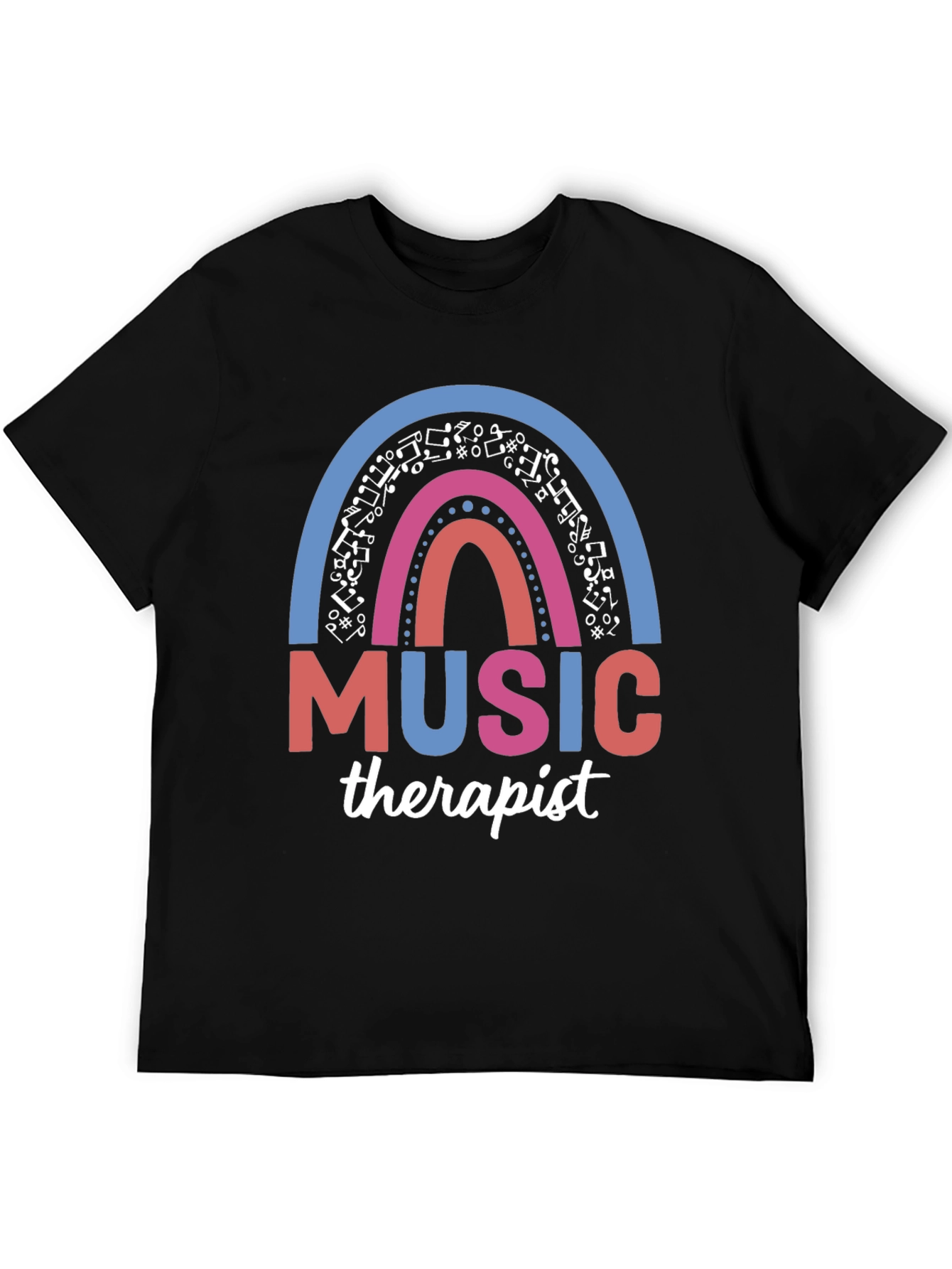 Music Therapist Rainbow Graphic Tee