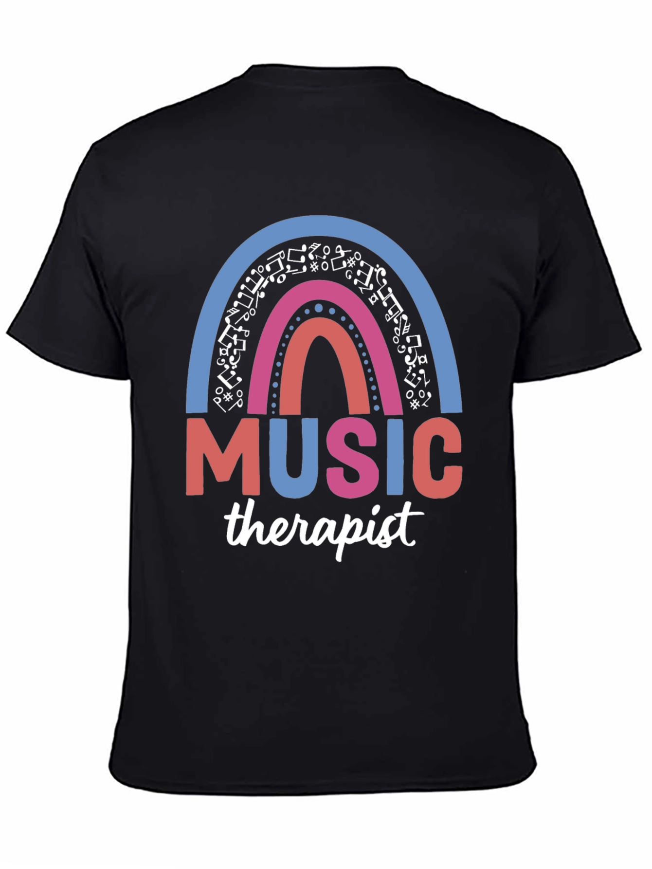 Music Therapist Rainbow Graphic Tee