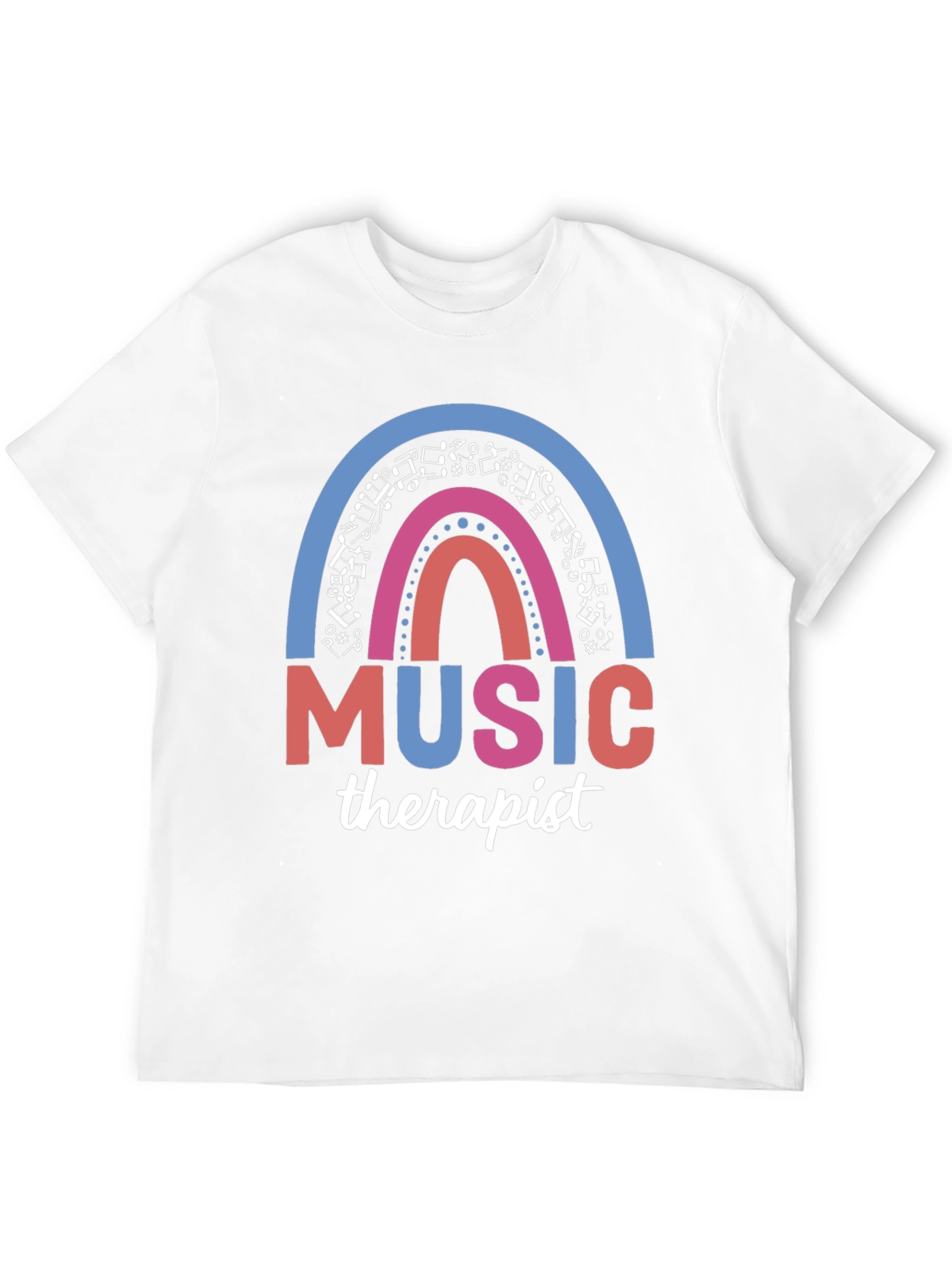 Music Therapist Rainbow Graphic Tee