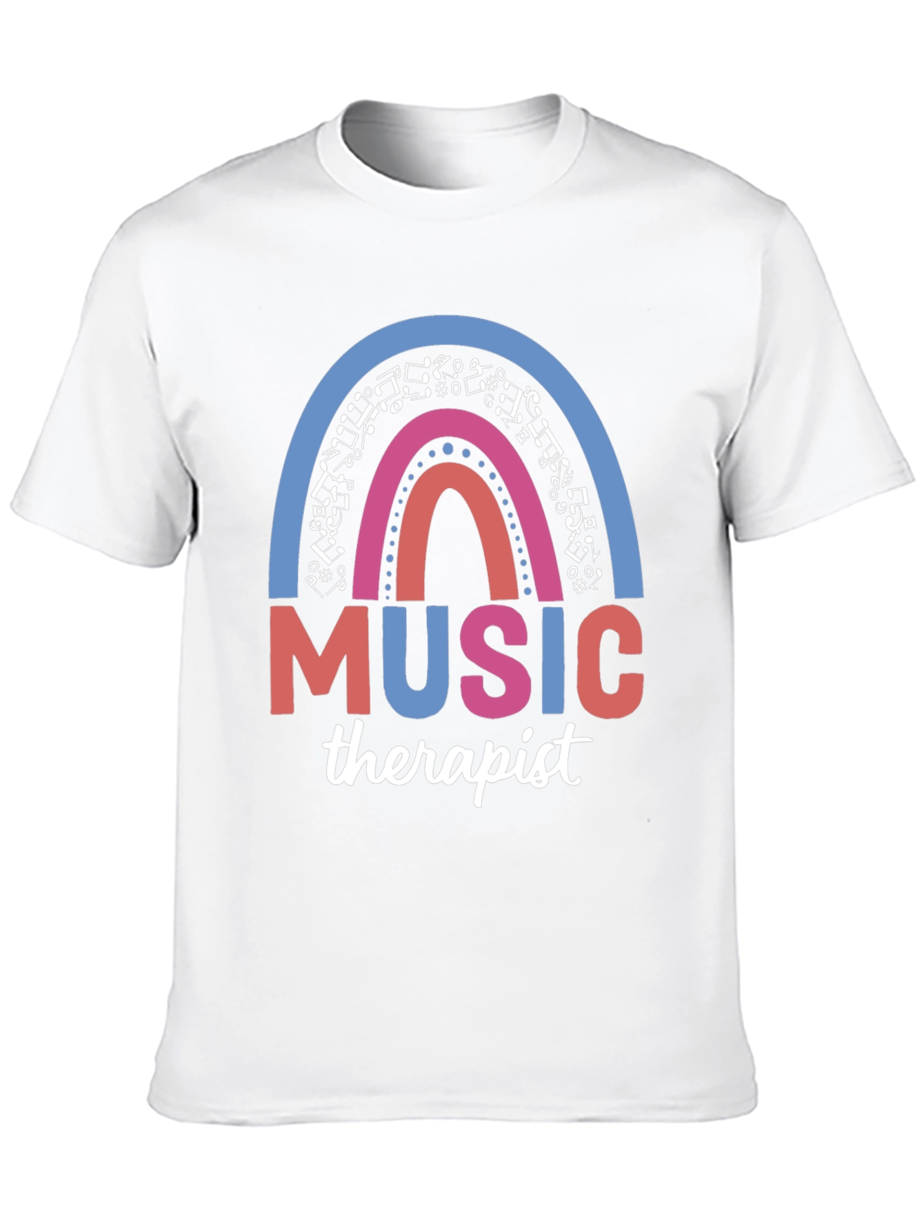 Music Therapist Rainbow Graphic Tee