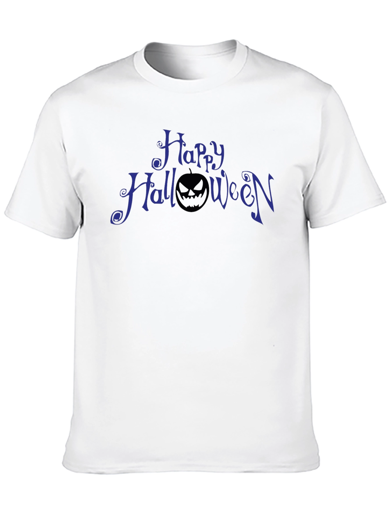Happy Halloween Pumpkin Graphic Tee - Black