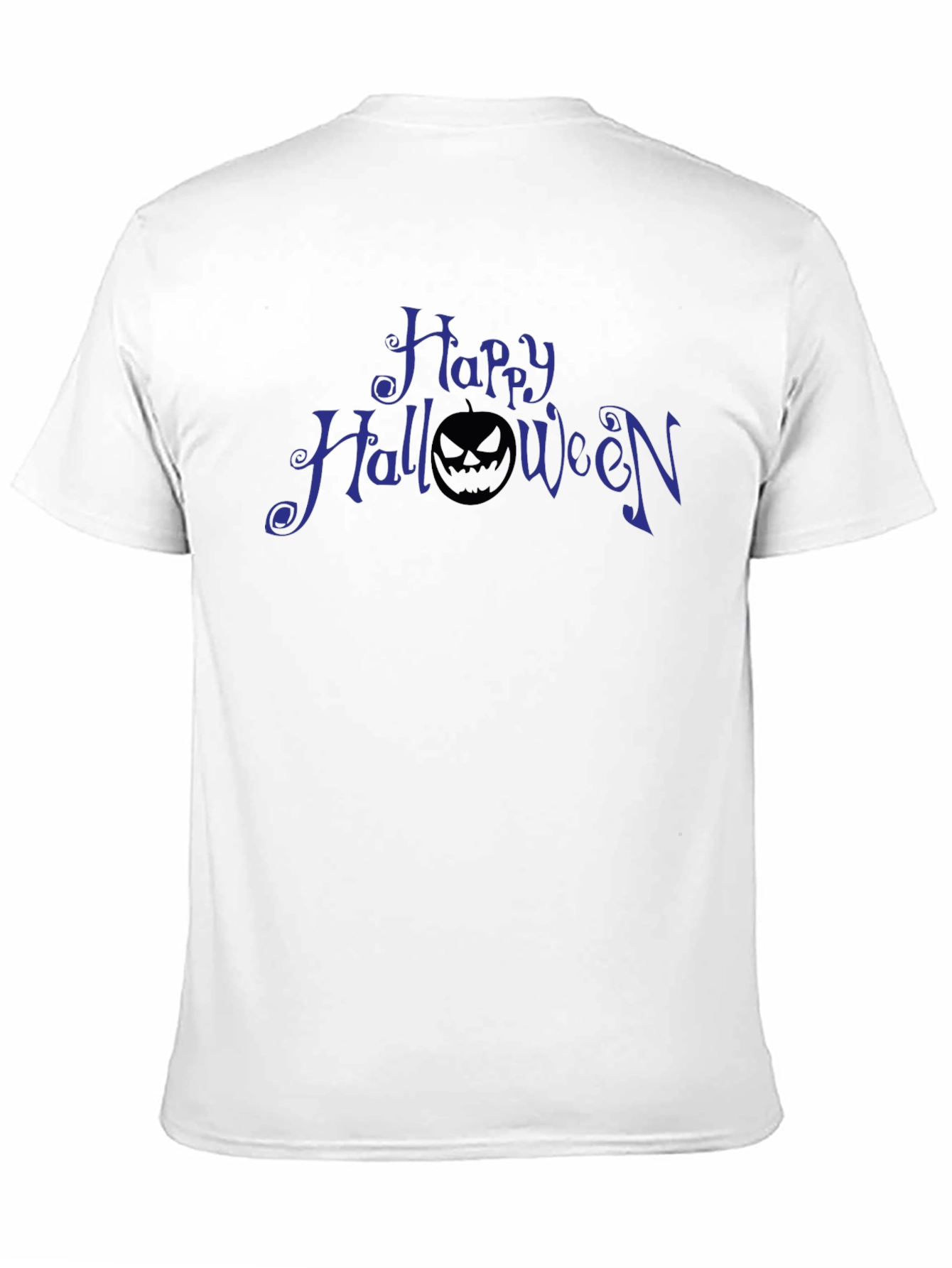Happy Halloween Pumpkin Graphic Tee - Black
