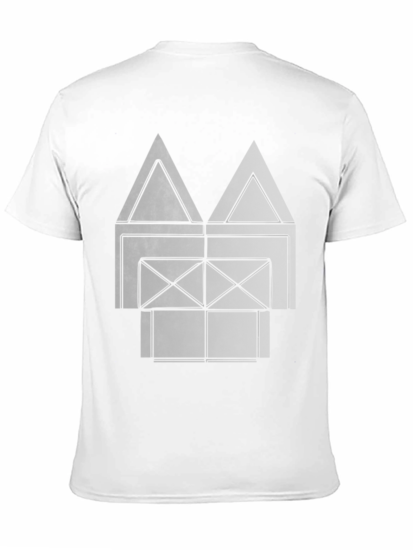 Abstract Geometric Graphic Print Black T-Shirt