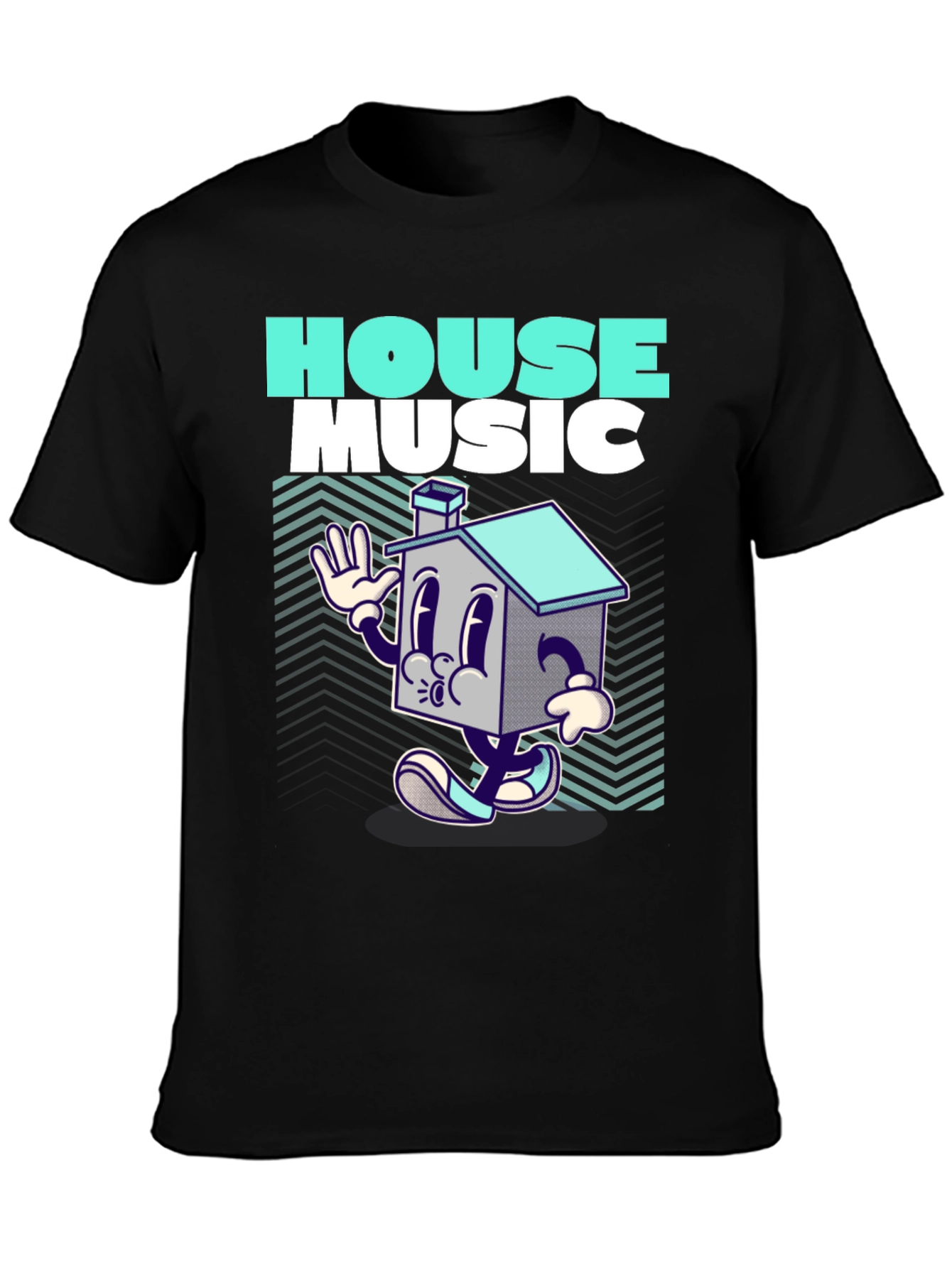 House Music Graphic Print T-Shirt