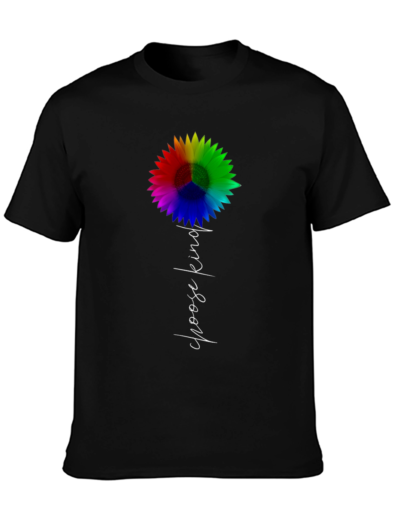 Choose Kind Rainbow Sunflower Graphic Tee