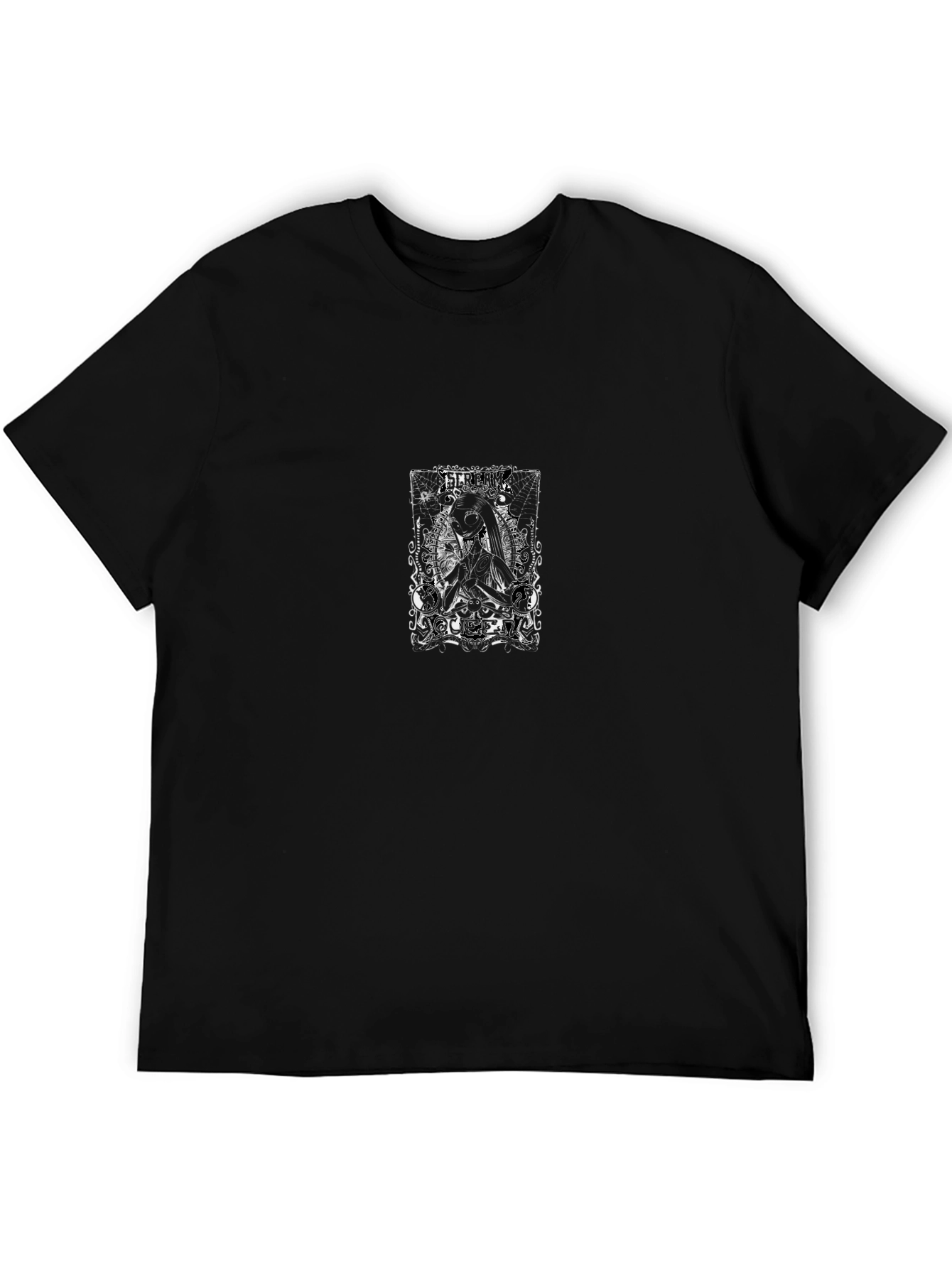 Black Graphic T-Shirt with Unique Design