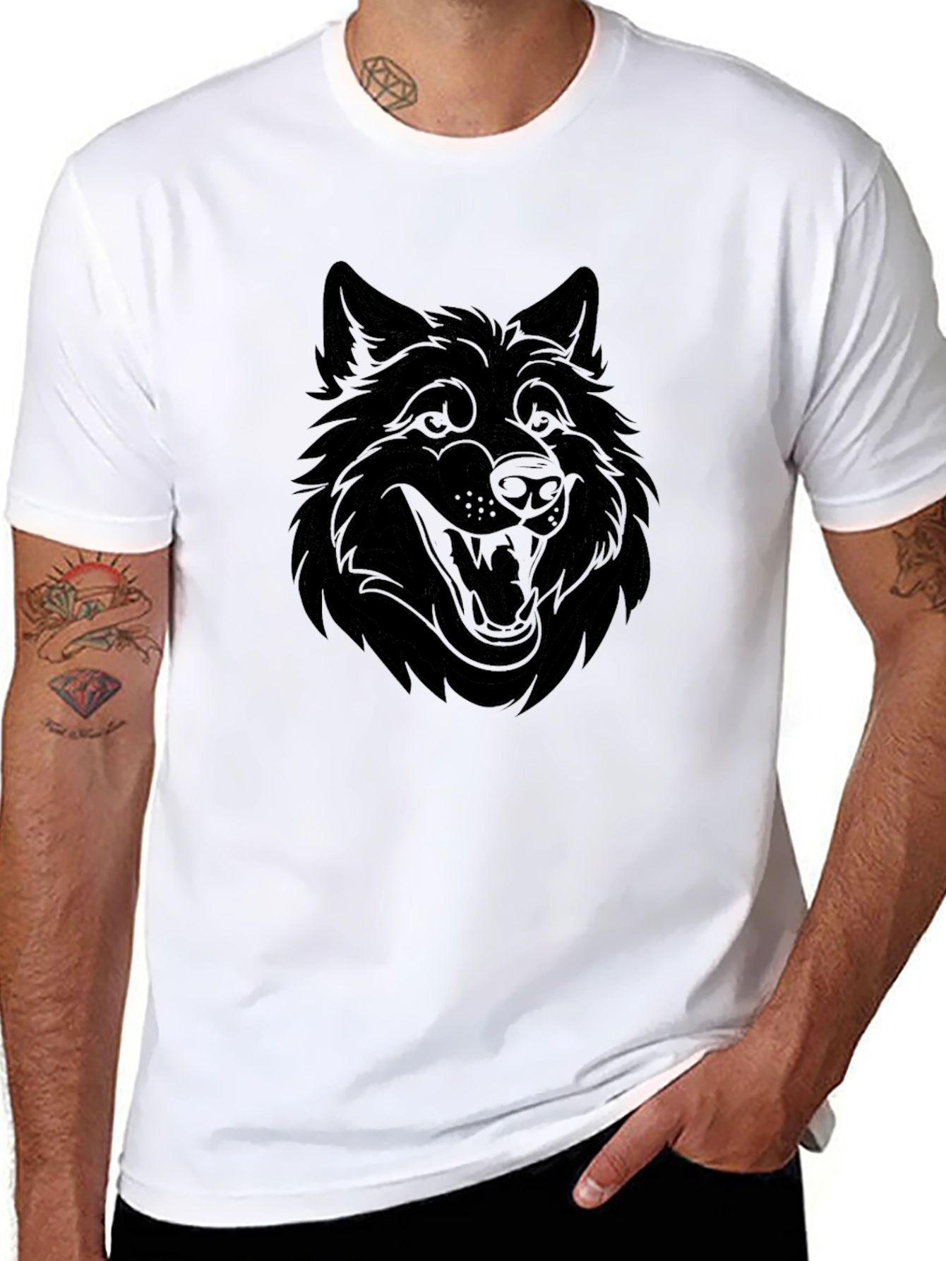Wolf Graphic Black T-Shirt
