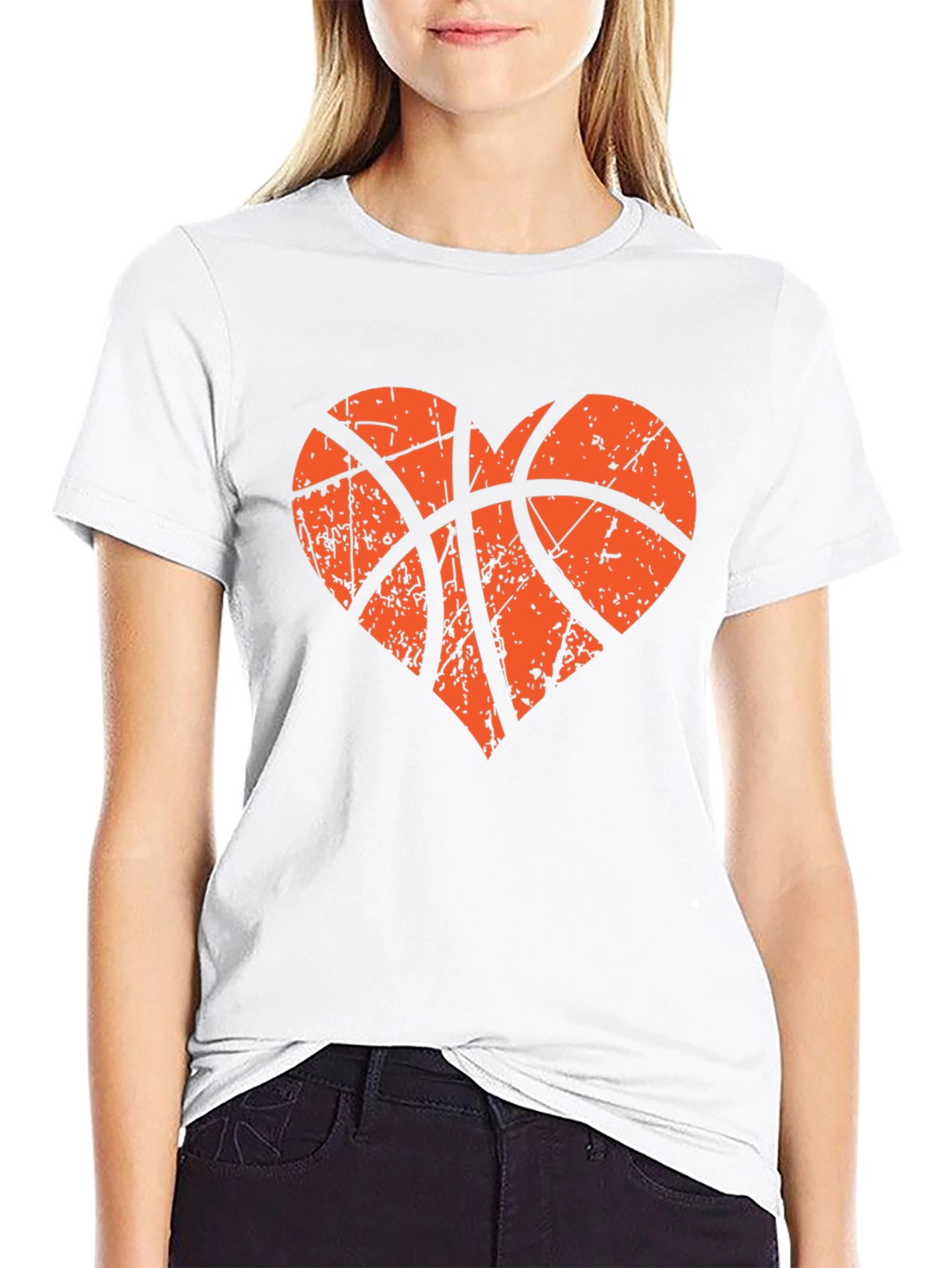 Basketball Heart Graphic Tee - Love the Game!
