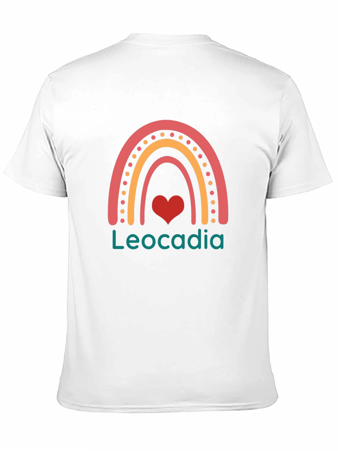 Leocadia Rainbow Heart Graphic Tee - Black Unisex Shirt