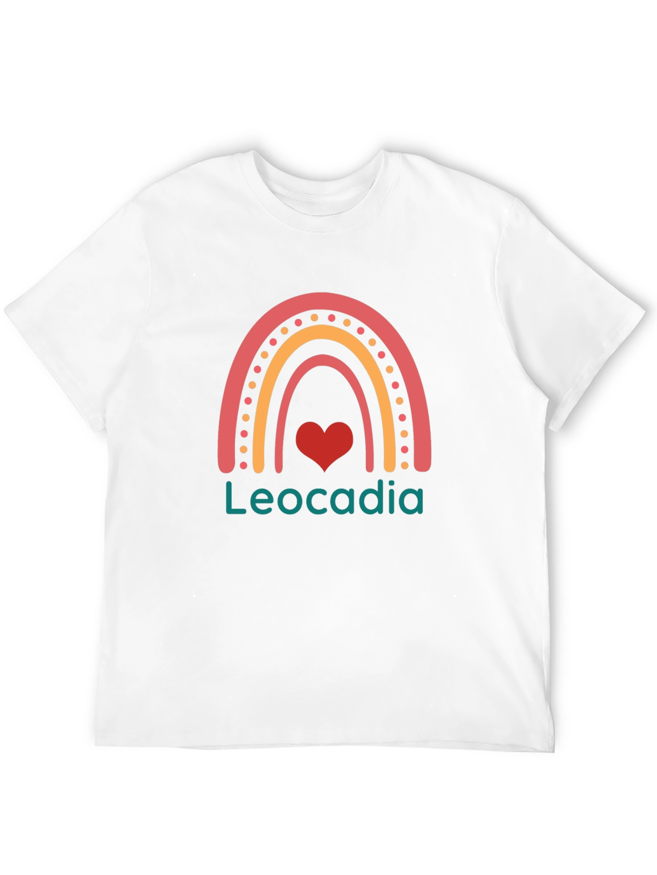 Leocadia Rainbow Heart Graphic Tee - Black Unisex Shirt