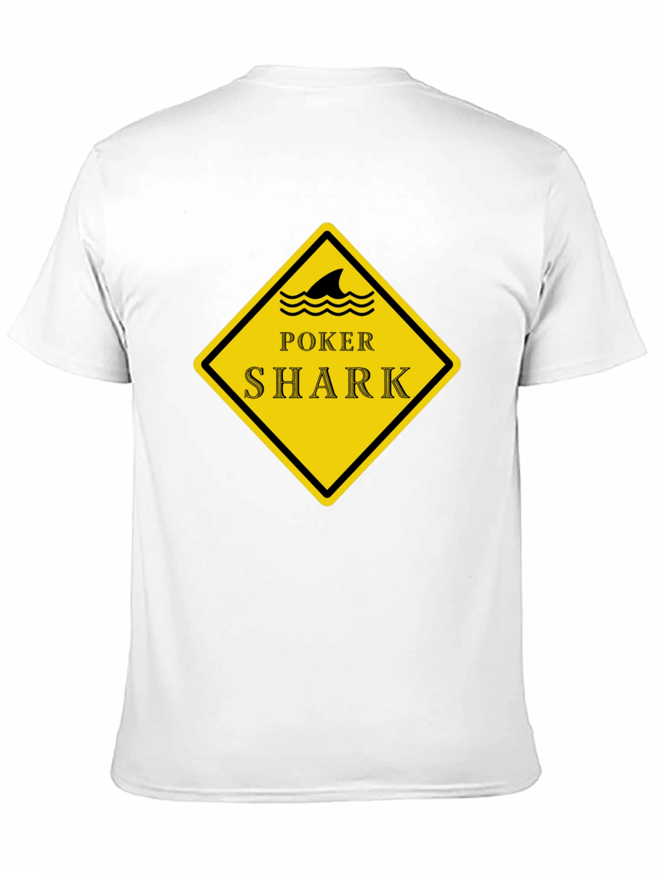 Poker Shark Black T-Shirt - Casino Card Game Tee
