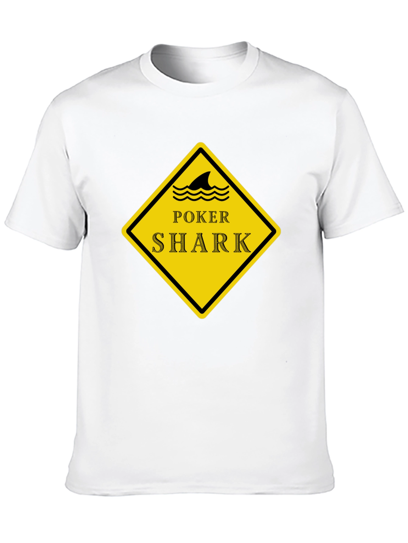 Poker Shark Black T-Shirt - Casino Card Game Tee