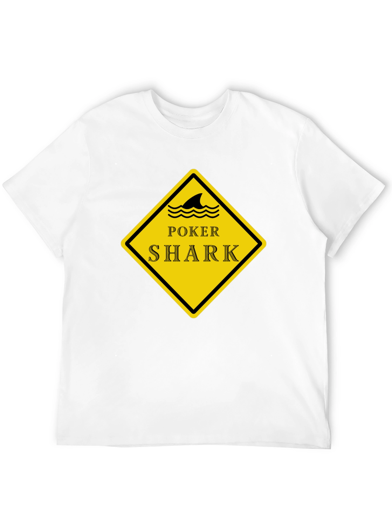 Poker Shark Black T-Shirt - Casino Card Game Tee