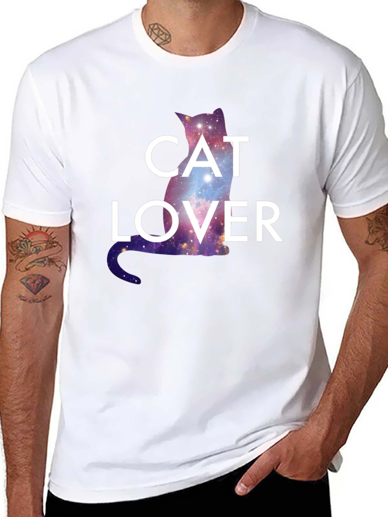 Cosmic Cat Lover Graphic Tee