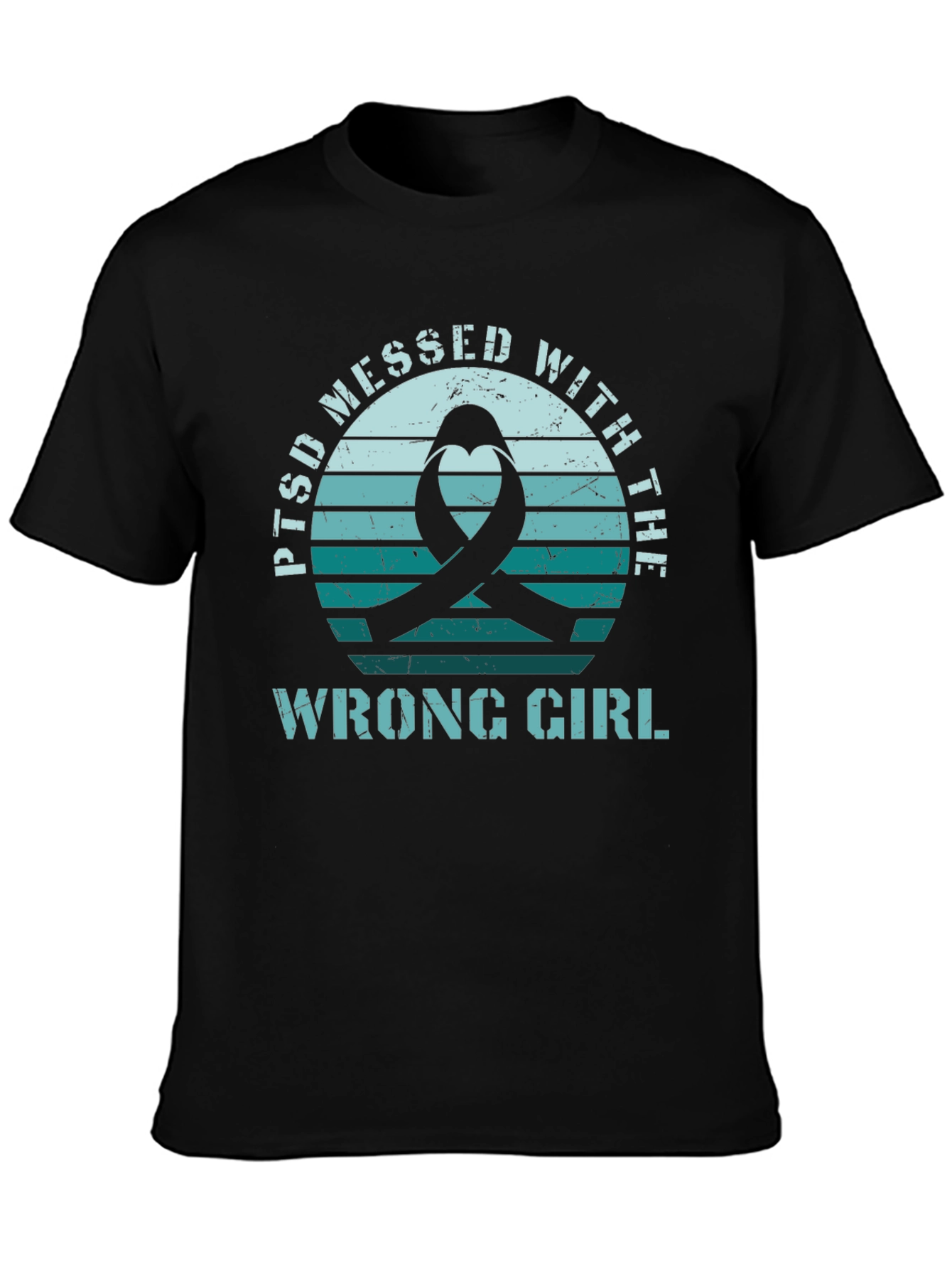 PTSD Awareness Ribbon Graphic T-Shirt