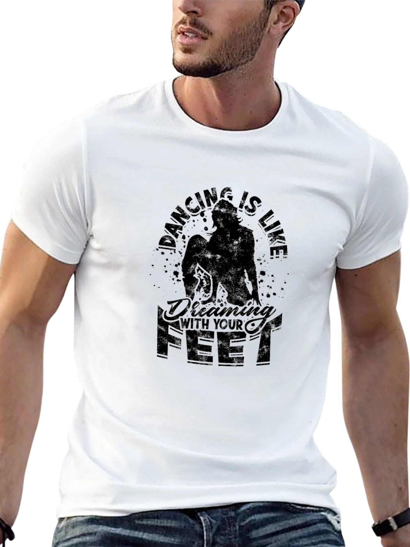 Dancing is Like Dreaming With Your Feet Black T-Shirt