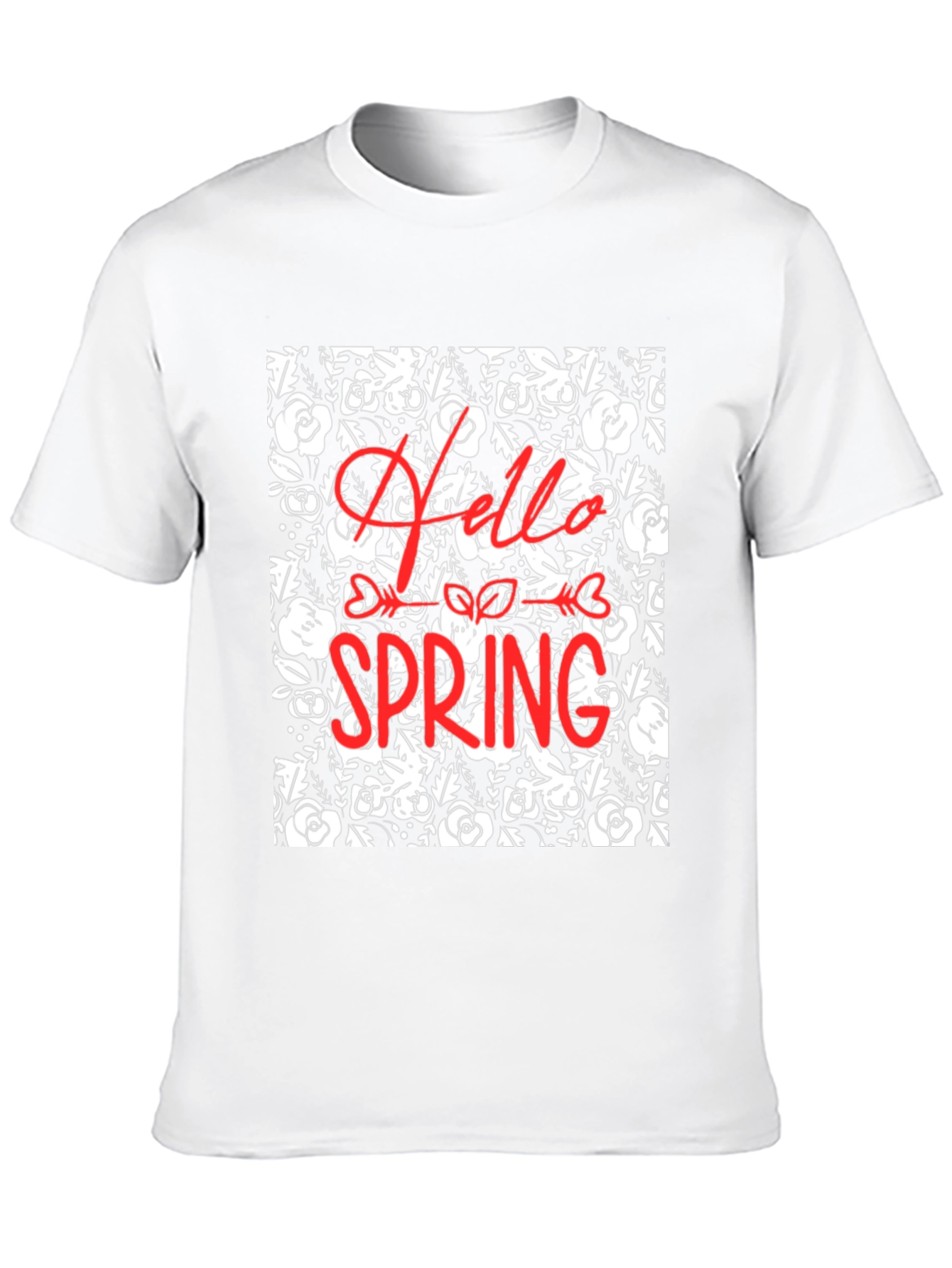 Hello Spring Floral Print T-Shirt