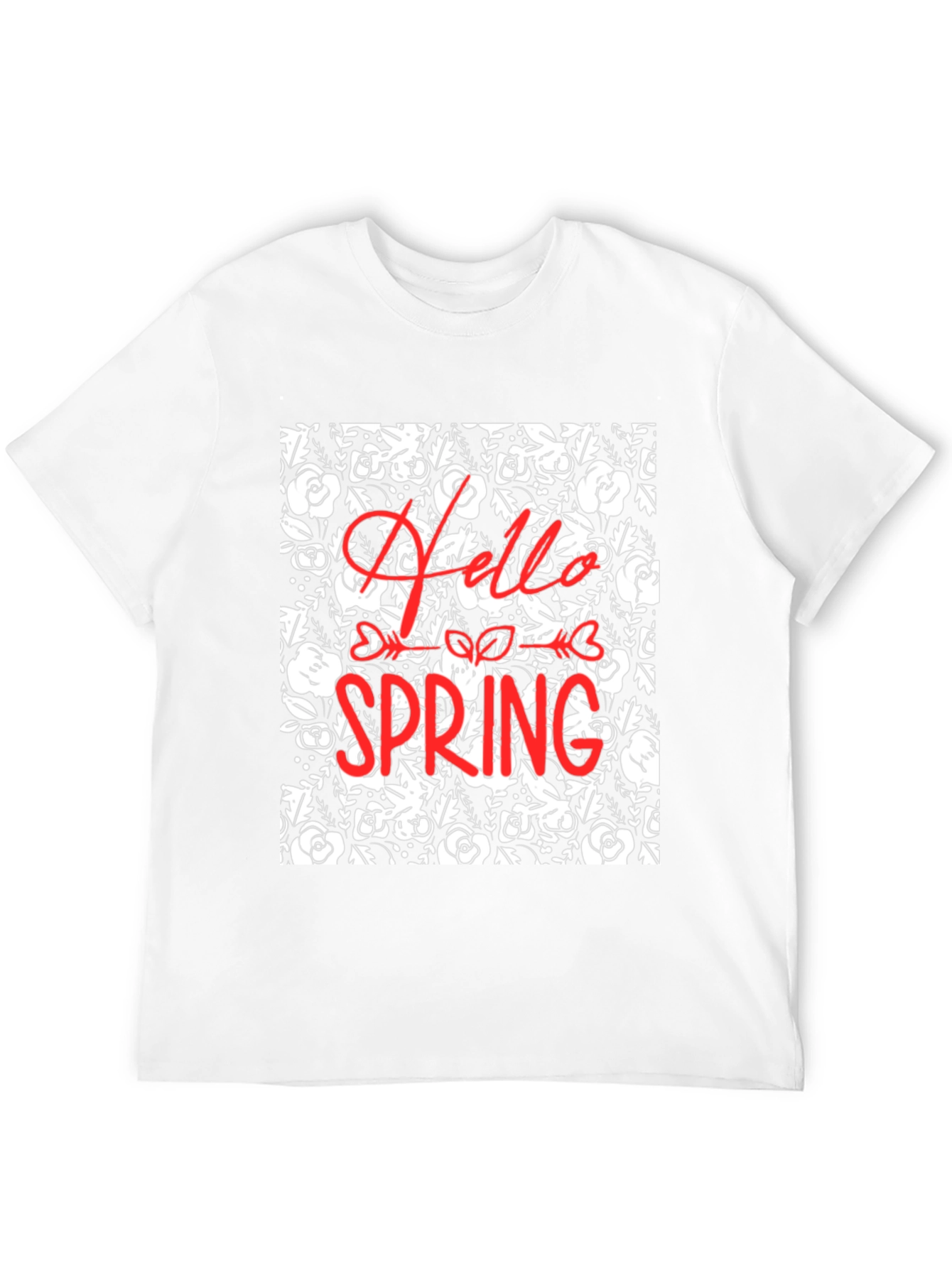 Hello Spring Floral Print T-Shirt
