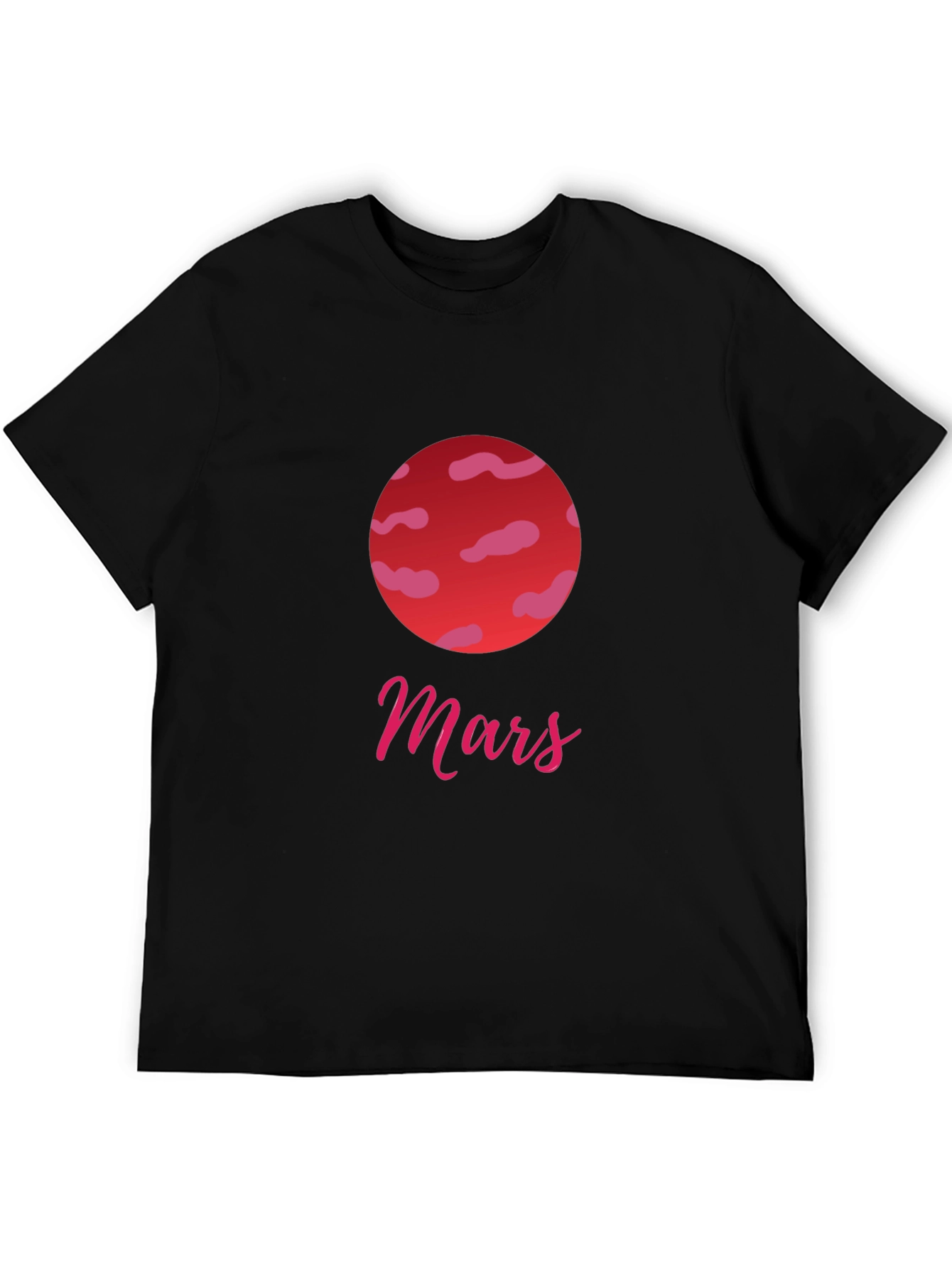 Mars Planet Graphic Tee - Stylish Black T-Shirt
