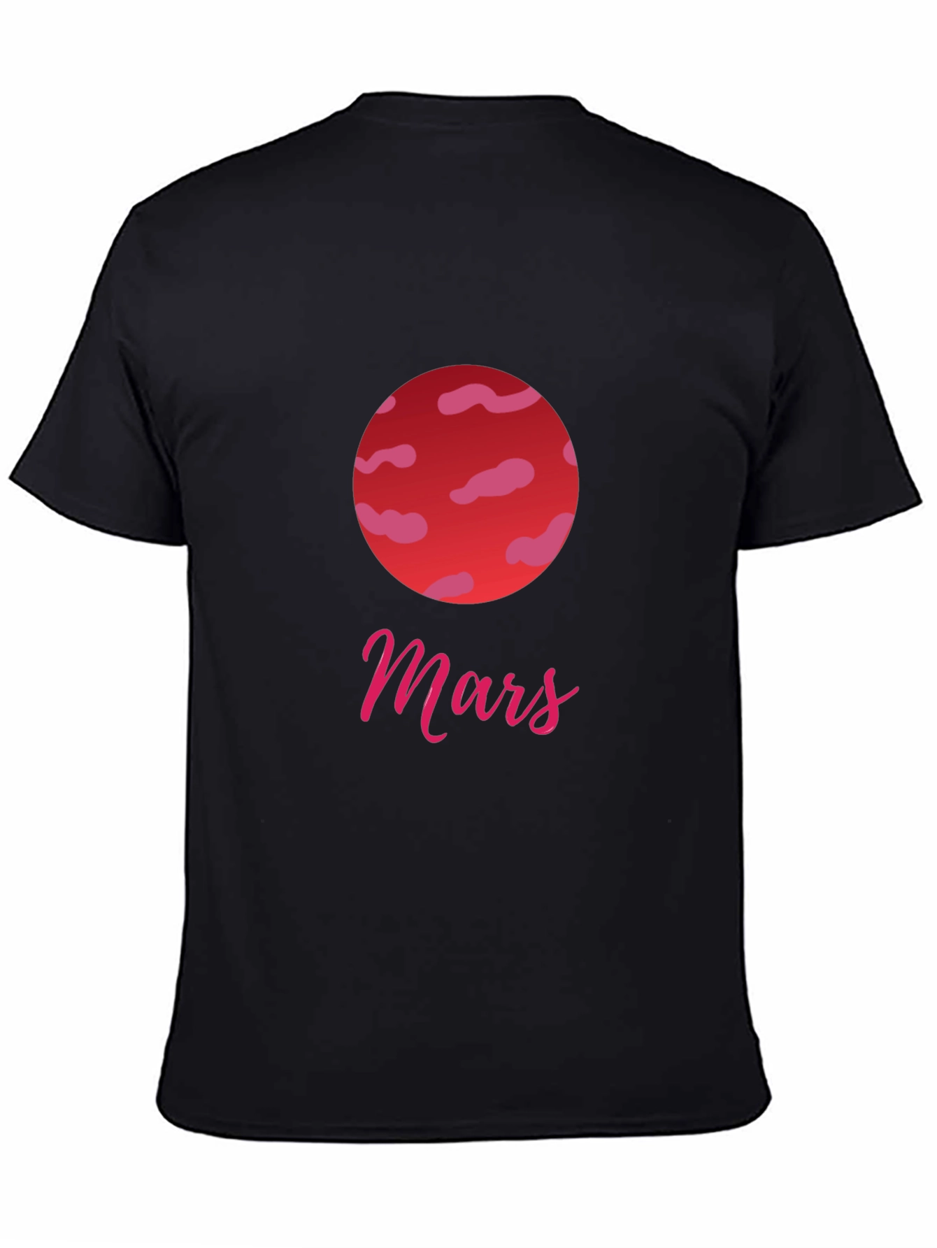 Mars Planet Graphic Tee - Stylish Black T-Shirt