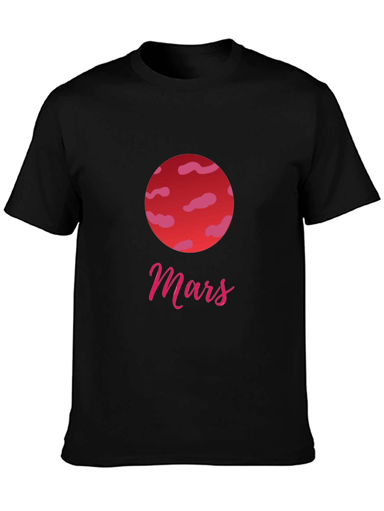 Mars Planet Graphic Tee - Stylish Black T-Shirt
