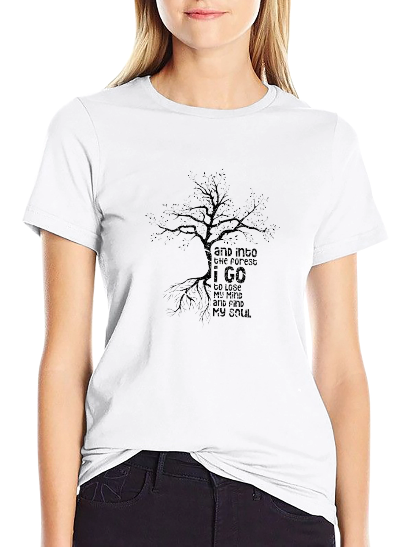 Forest Soul Mens Black Graphic Tee