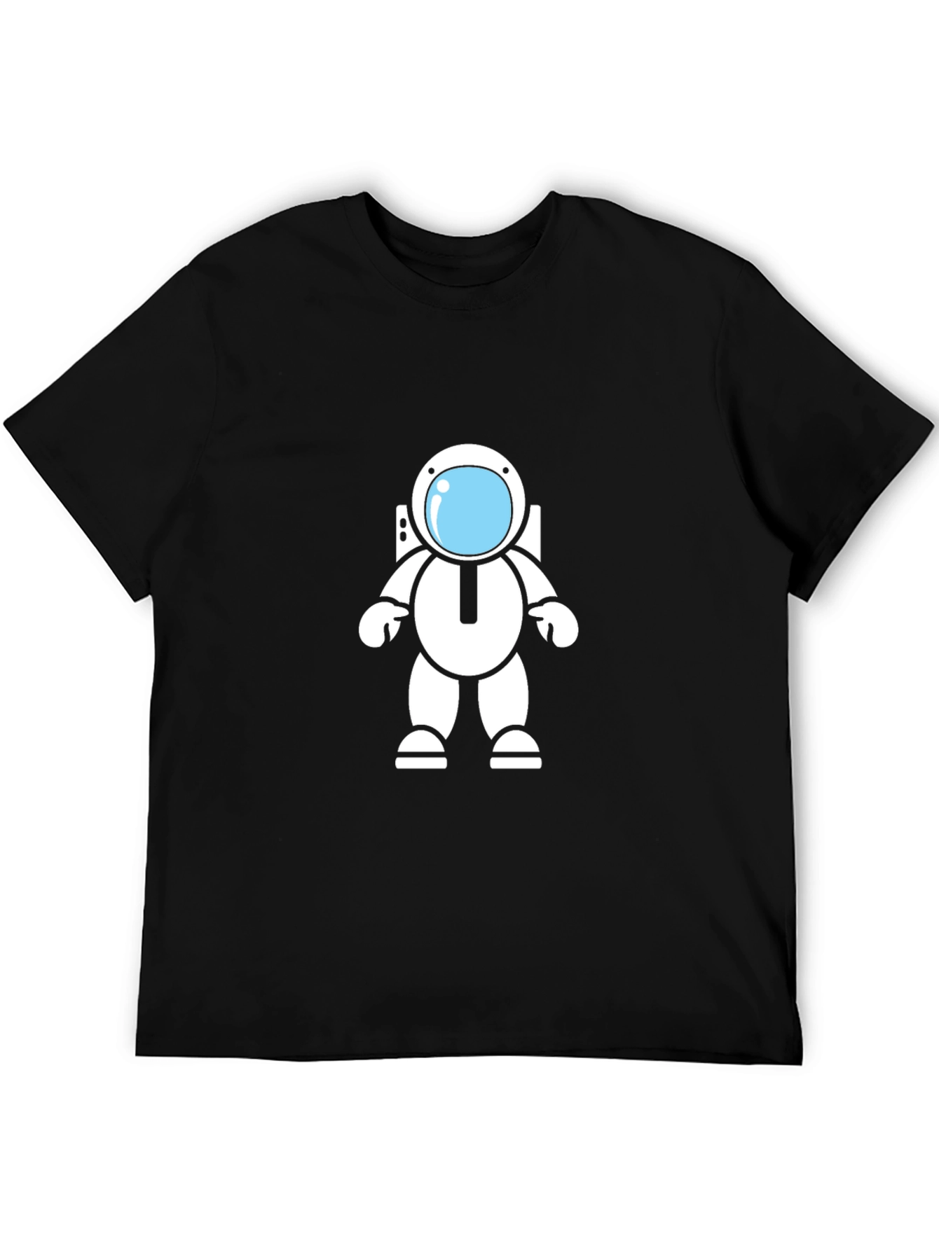 Astronaut Graphic Black T-Shirt - Space Adventure