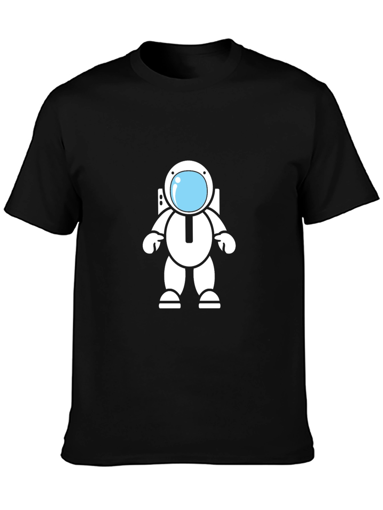 Astronaut Graphic Black T-Shirt - Space Adventure