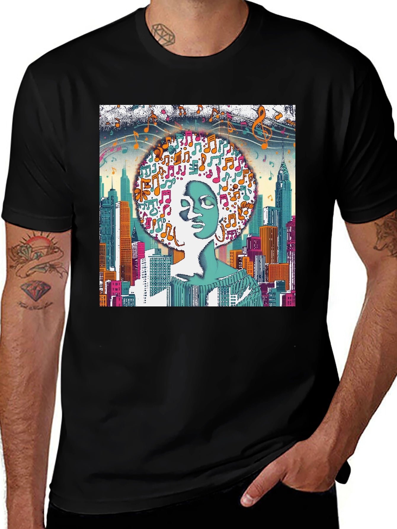City Music Afro Graphic Tee