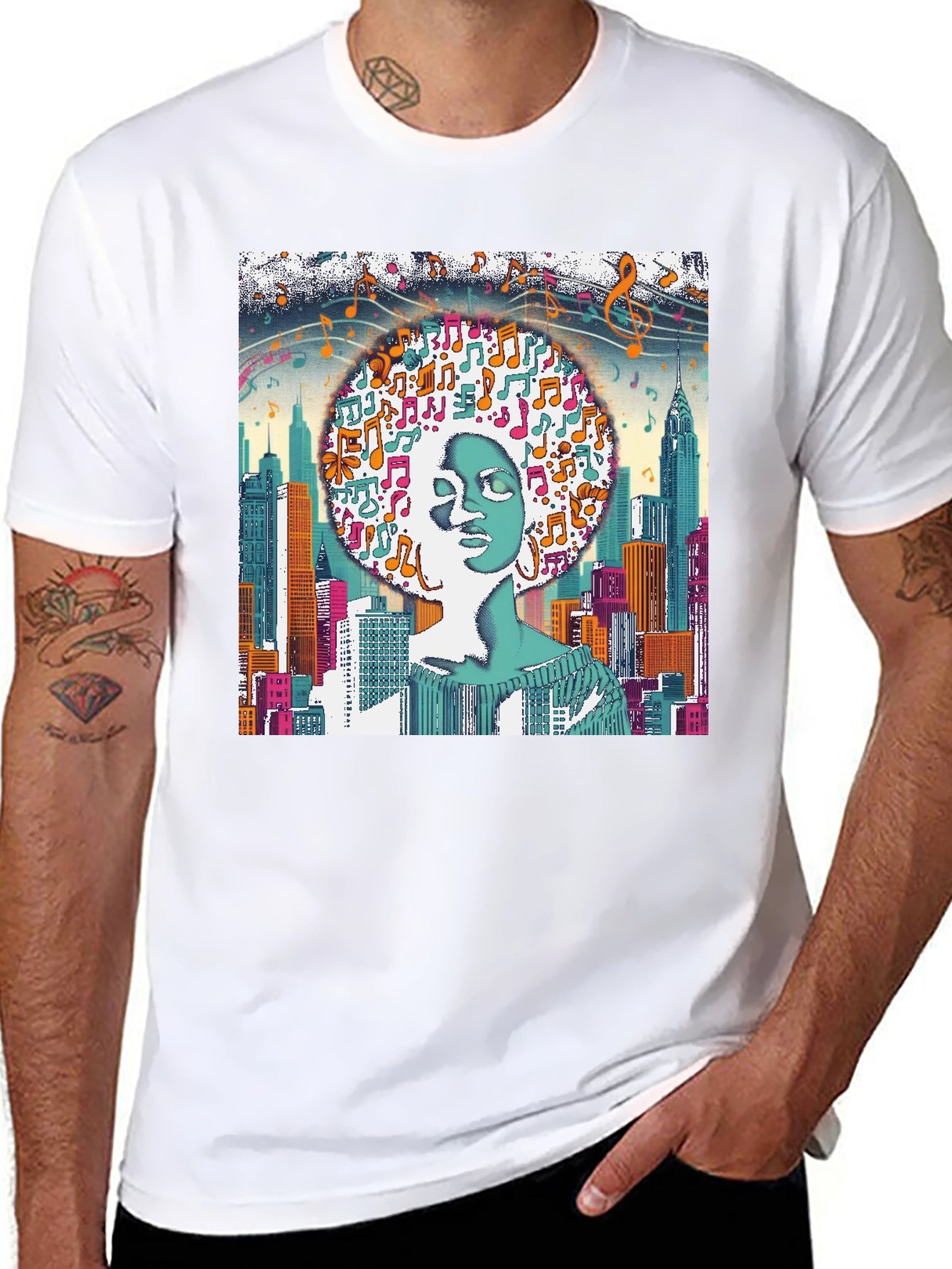 City Music Afro Graphic Tee