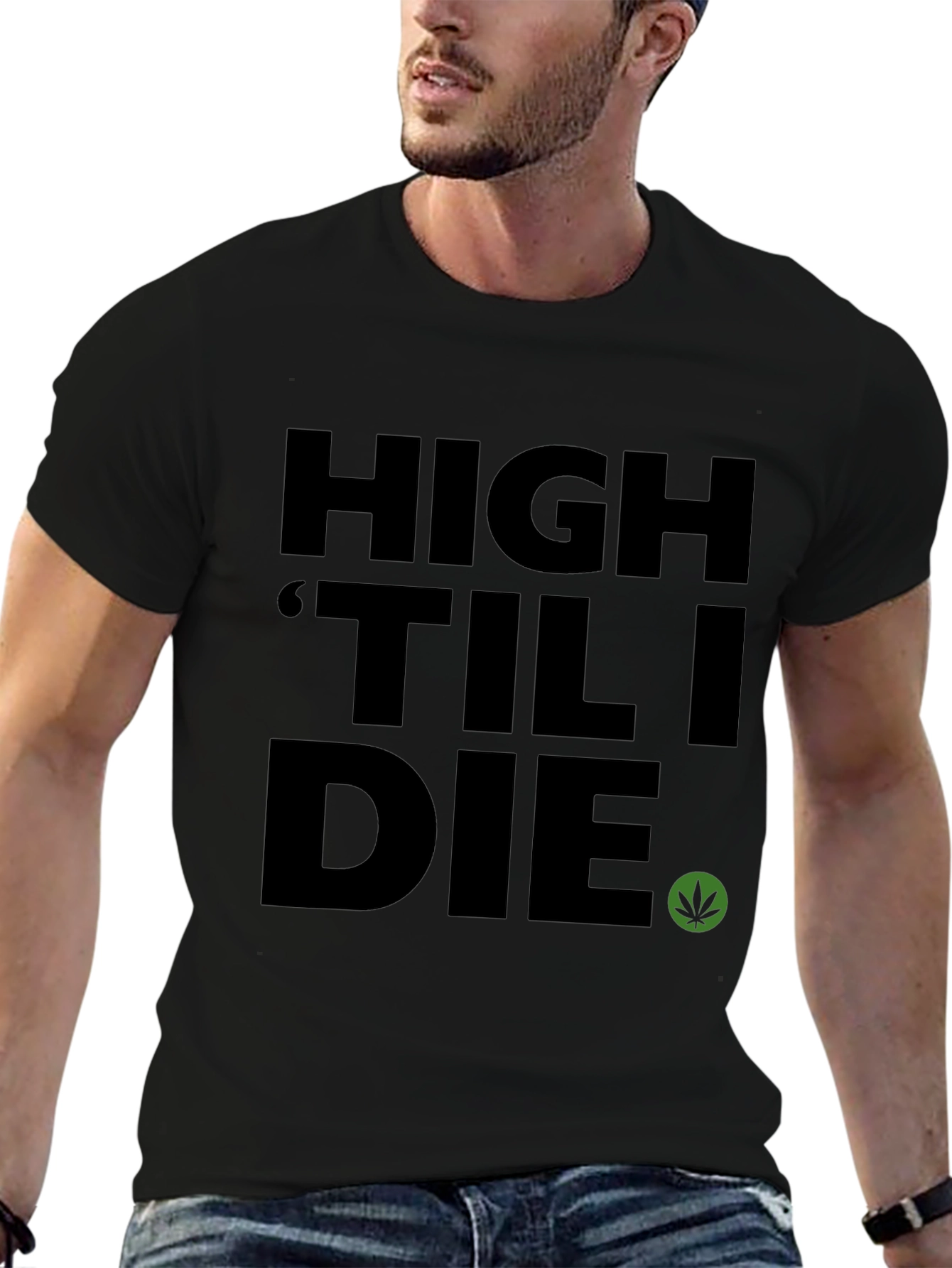 High Til I Die Graphic Tee - Black