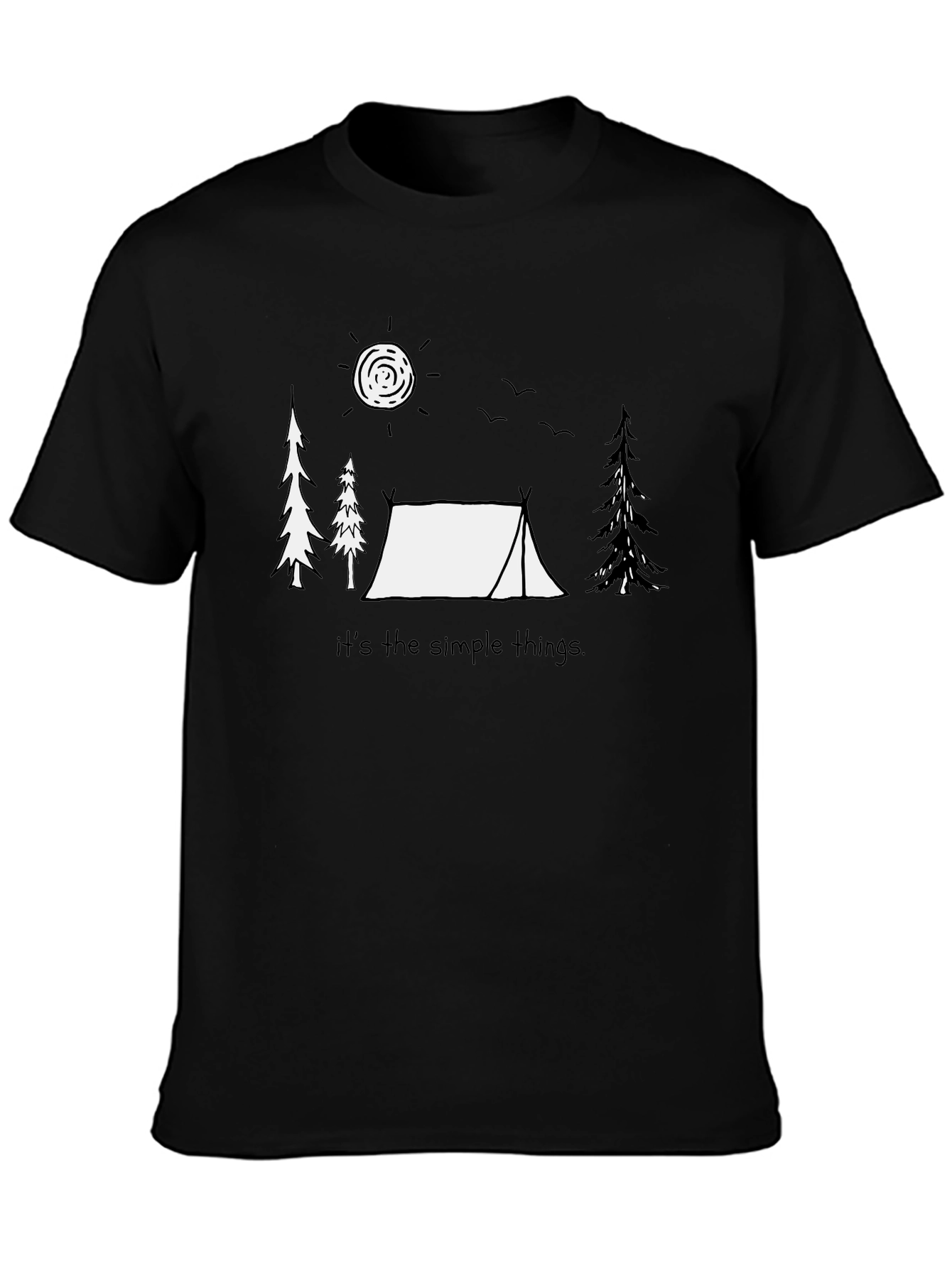 Camping Scene Graphic T-Shirt - Simple Things