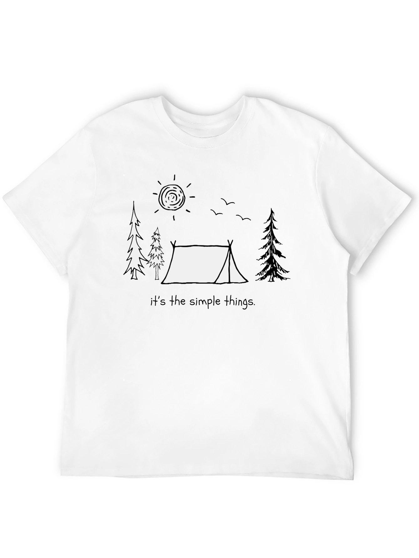 Camping Scene Graphic T-Shirt - Simple Things