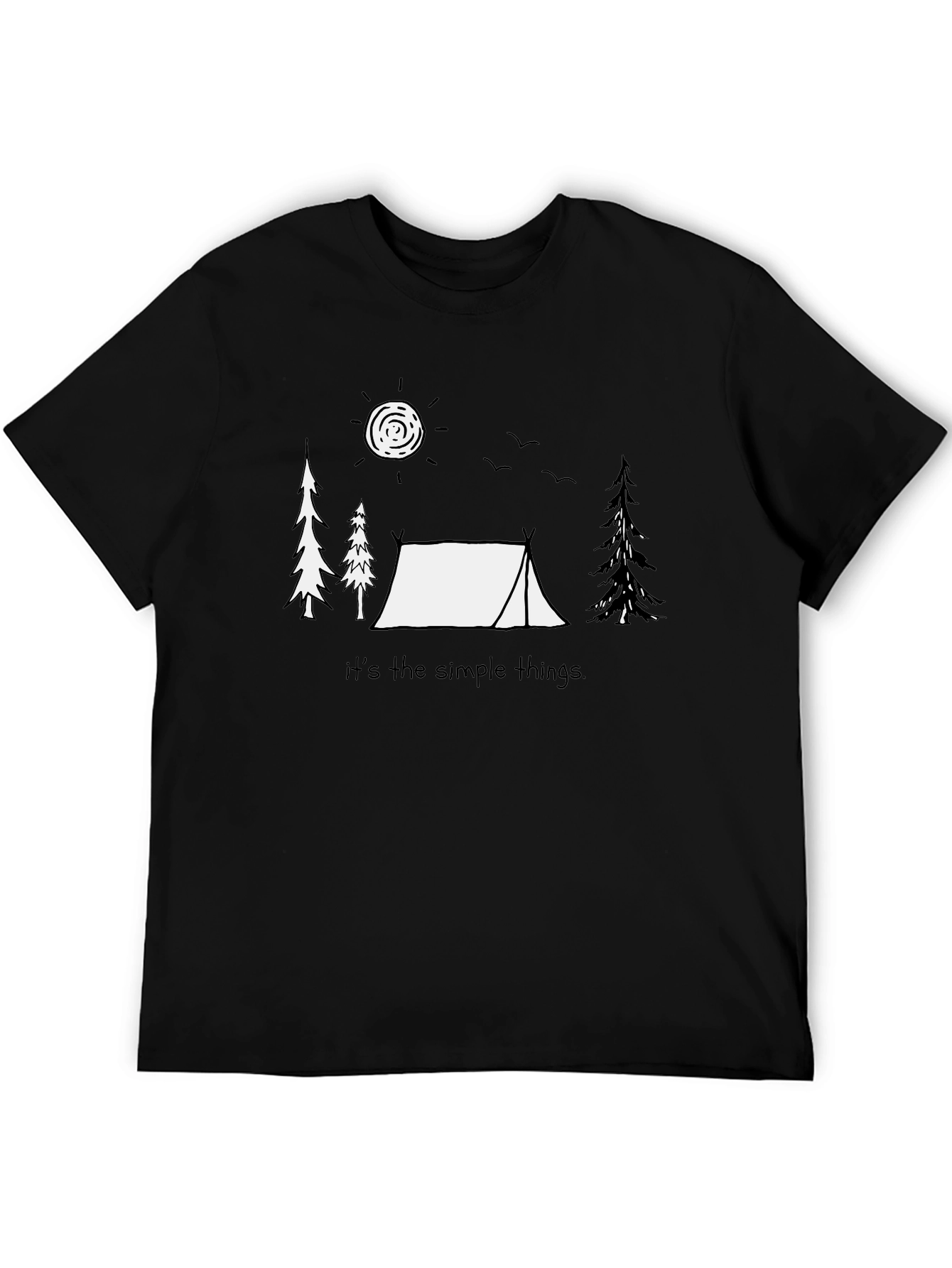 Camping Scene Graphic T-Shirt - Simple Things