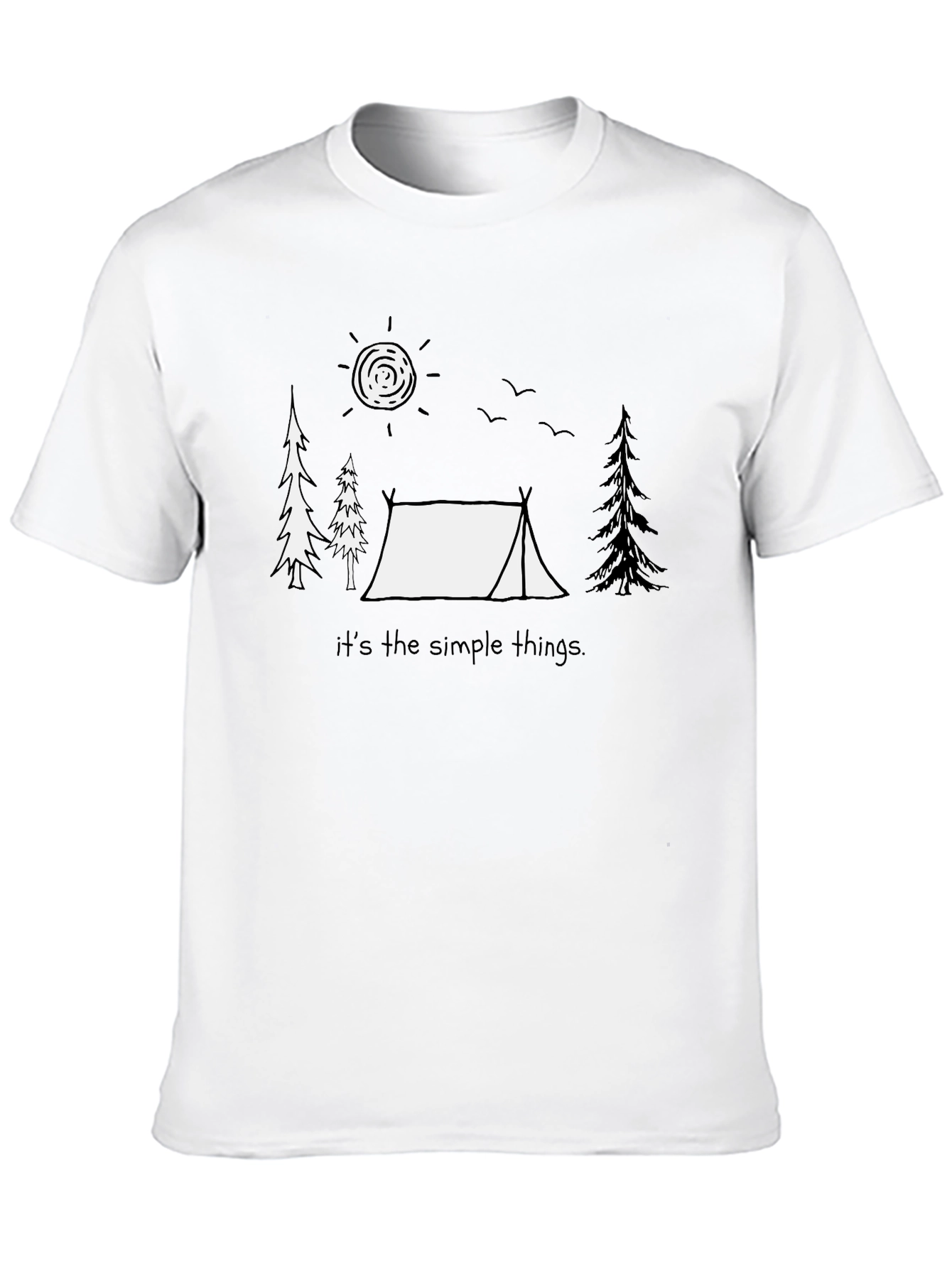 Camping Scene Graphic T-Shirt - Simple Things