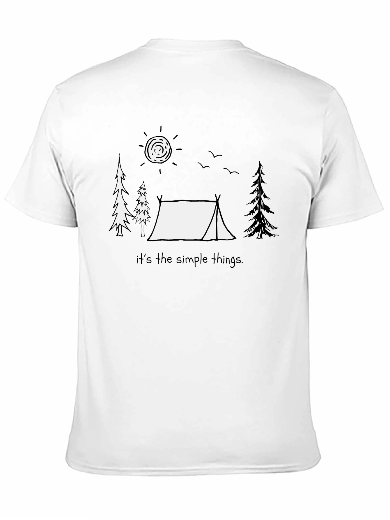 Camping Scene Graphic T-Shirt - Simple Things
