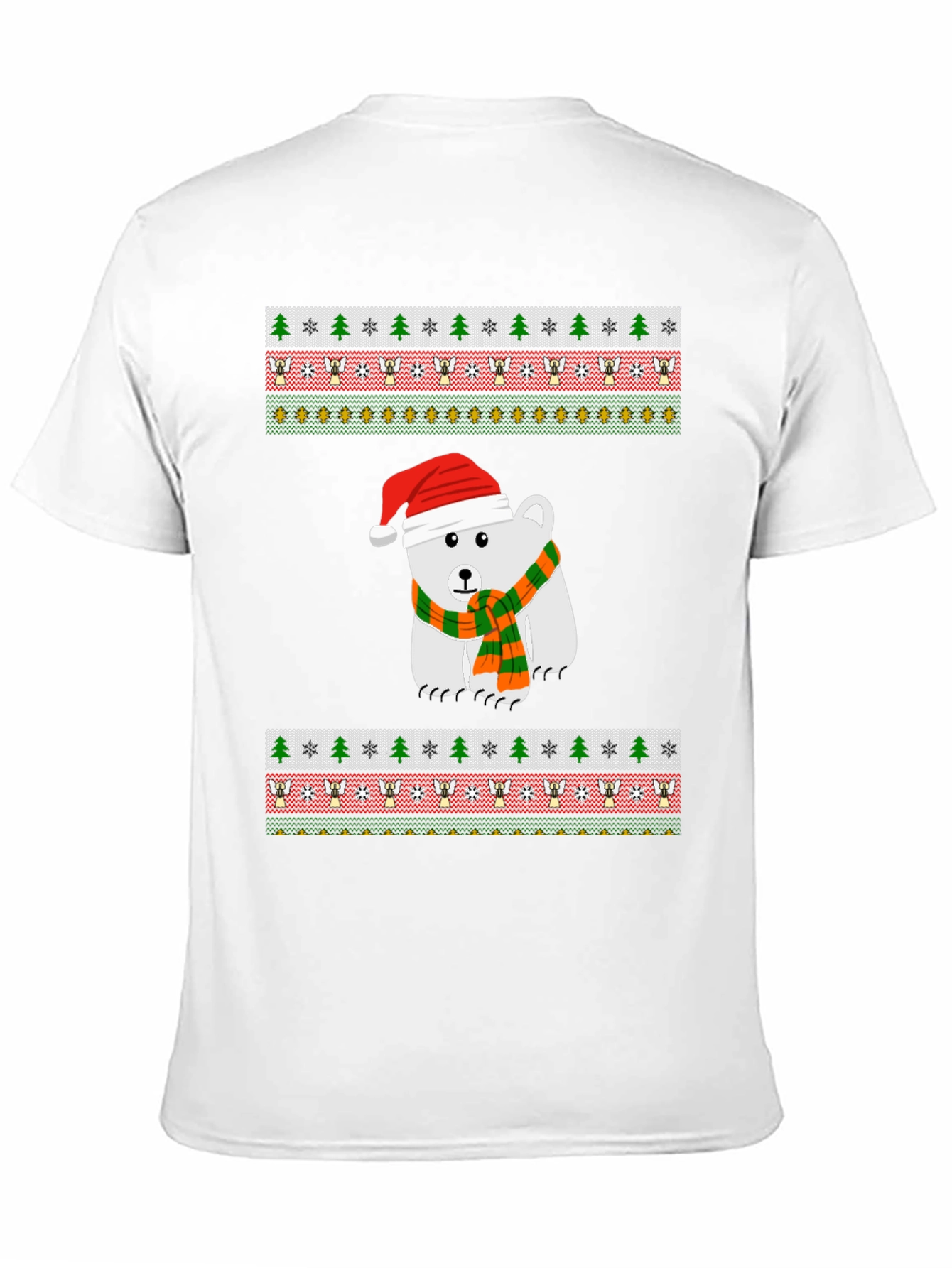 Festive Polar Bear Ugly Christmas T-Shirt