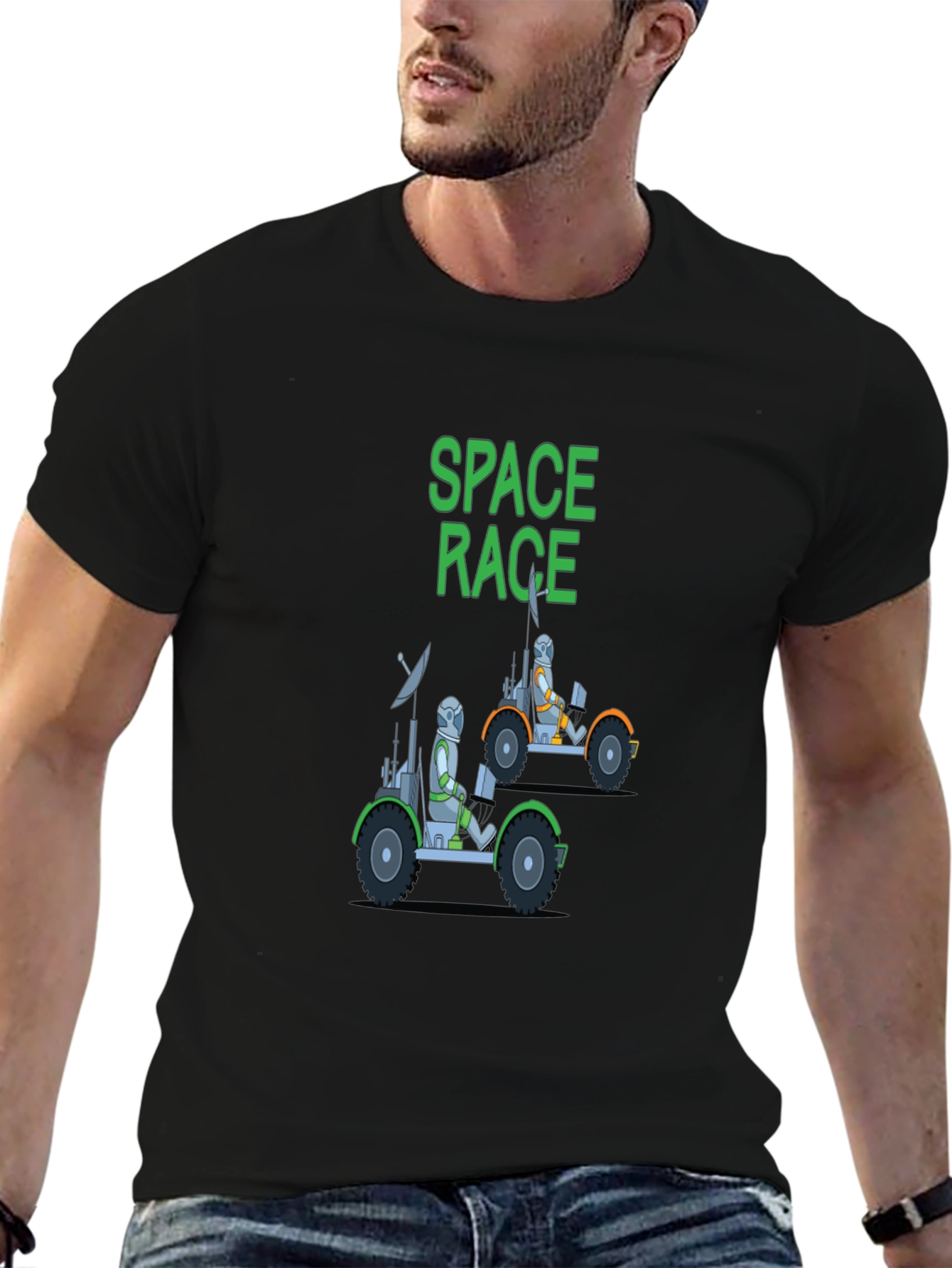 Space Race Graphic T-Shirt - Retro Design