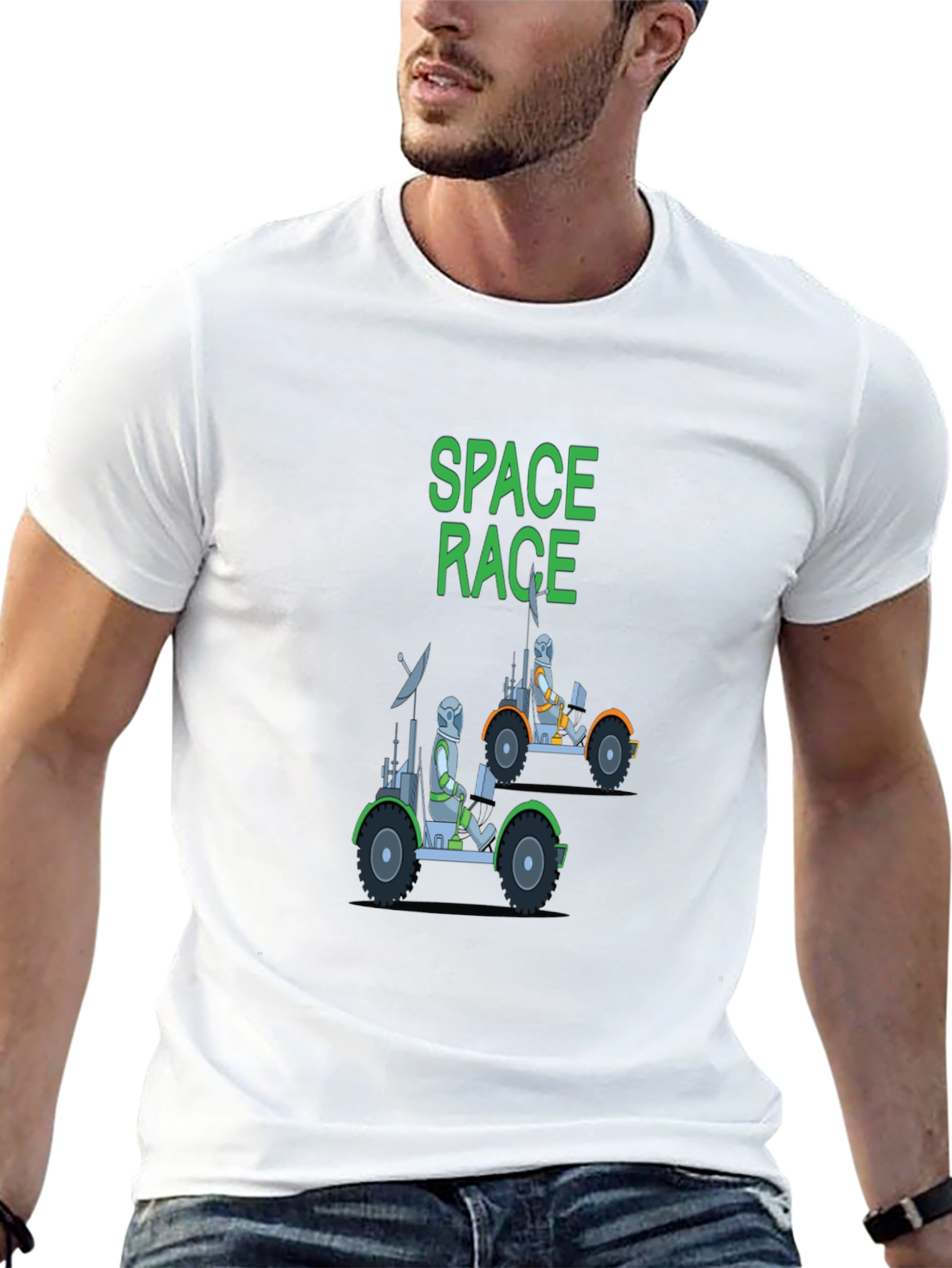 Space Race Graphic T-Shirt - Retro Design