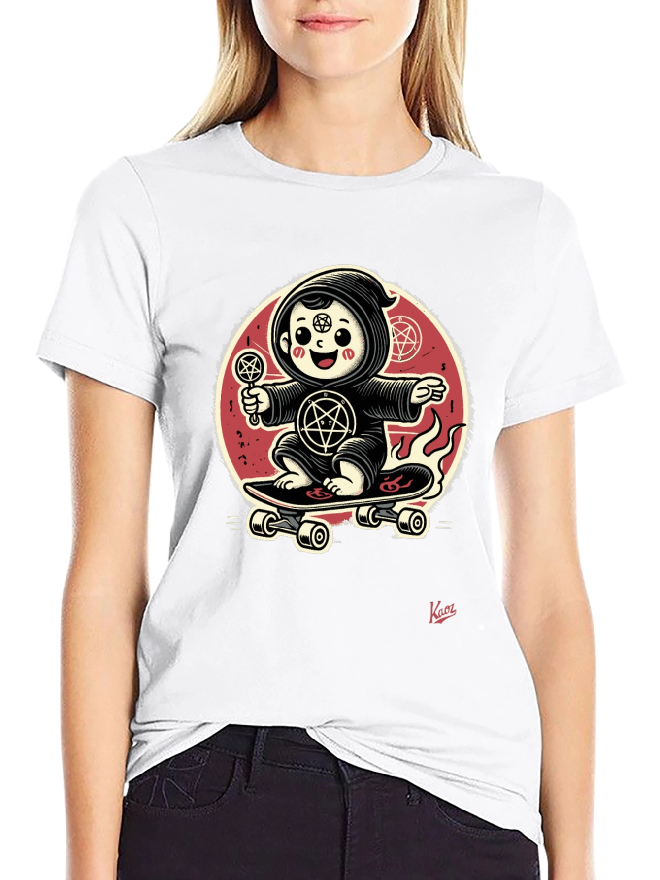 Skateboarding Grim Reaper Baby T-Shirt