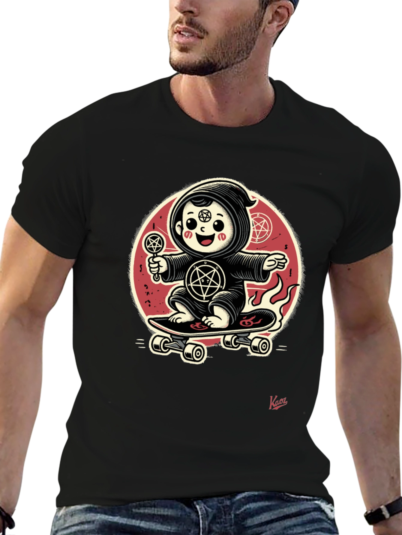 Skateboarding Grim Reaper Baby T-Shirt